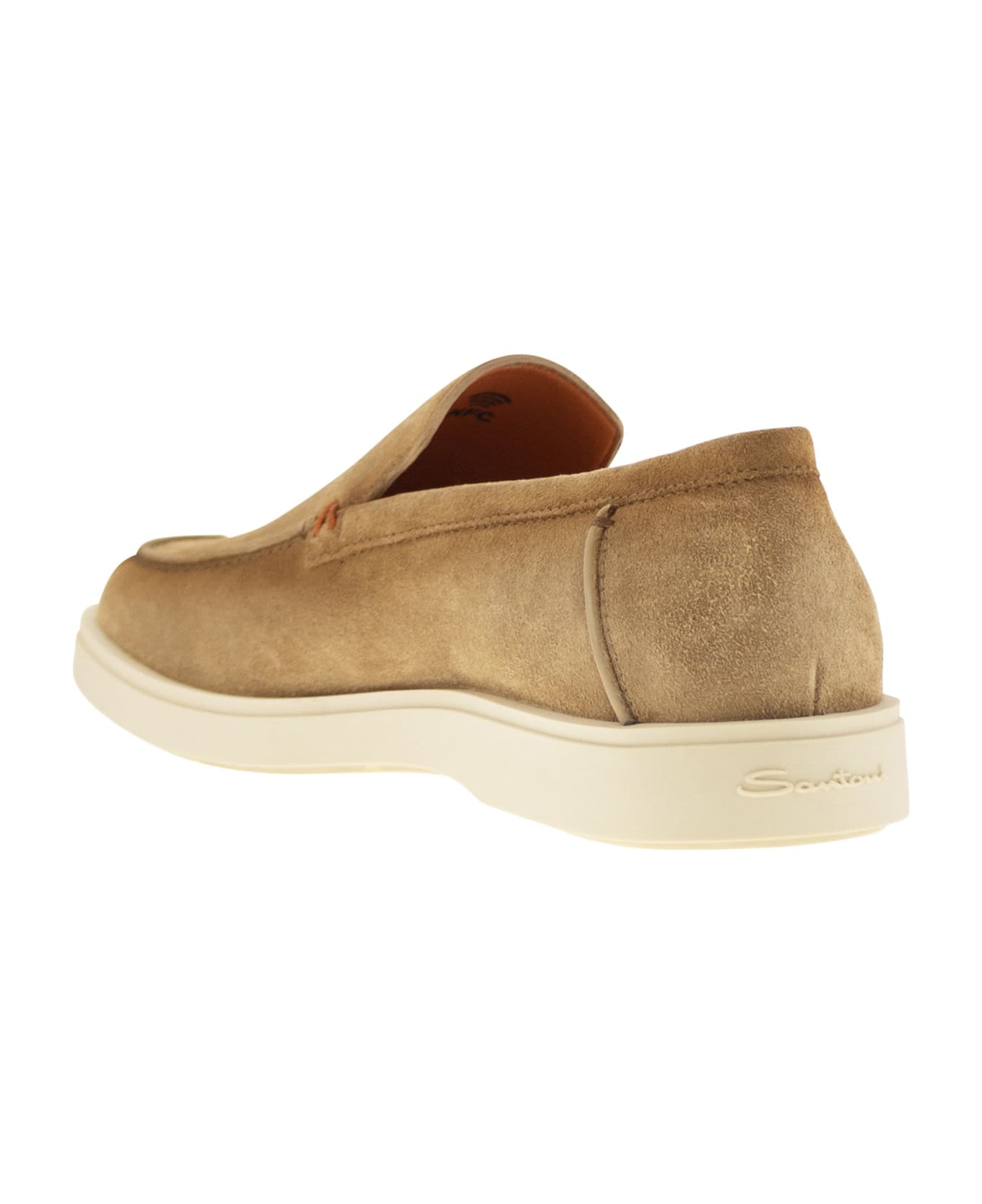 Santoni Suede Moccasin - Beige