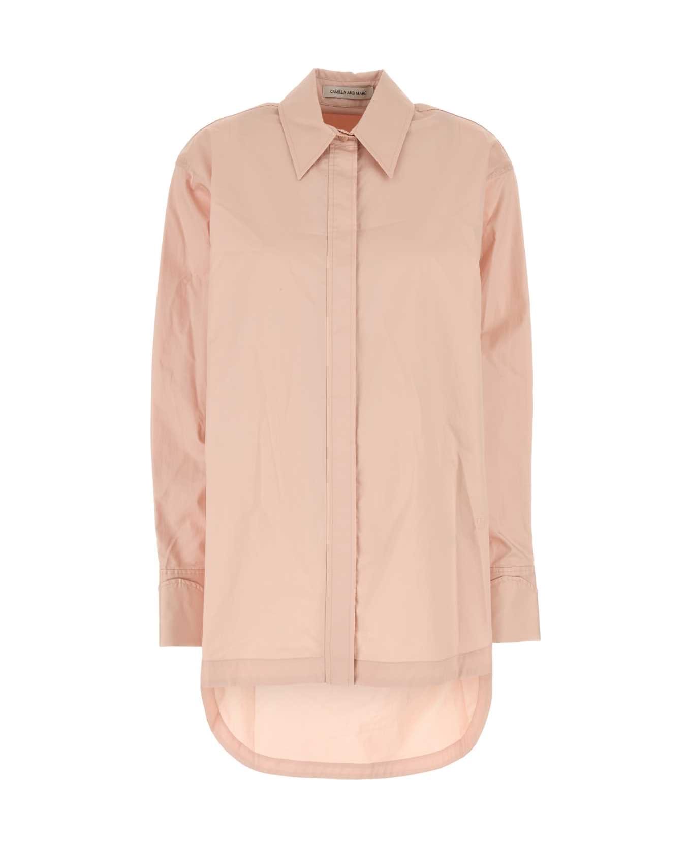 Camilla and Marc Pastel Pink Poplin Porte Oversize Shirt - CLIFFORDPINK