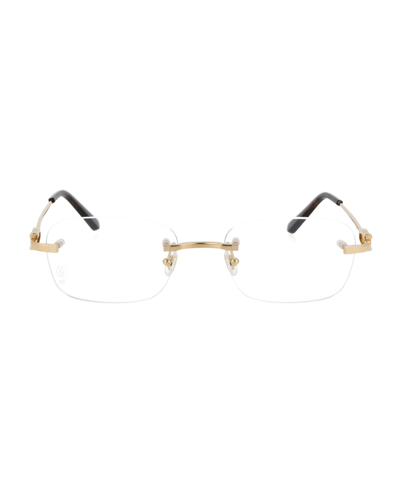 Cartier Eyewear Ct0290o Glasses - 001 GOLD GOLD TRANSPARENT