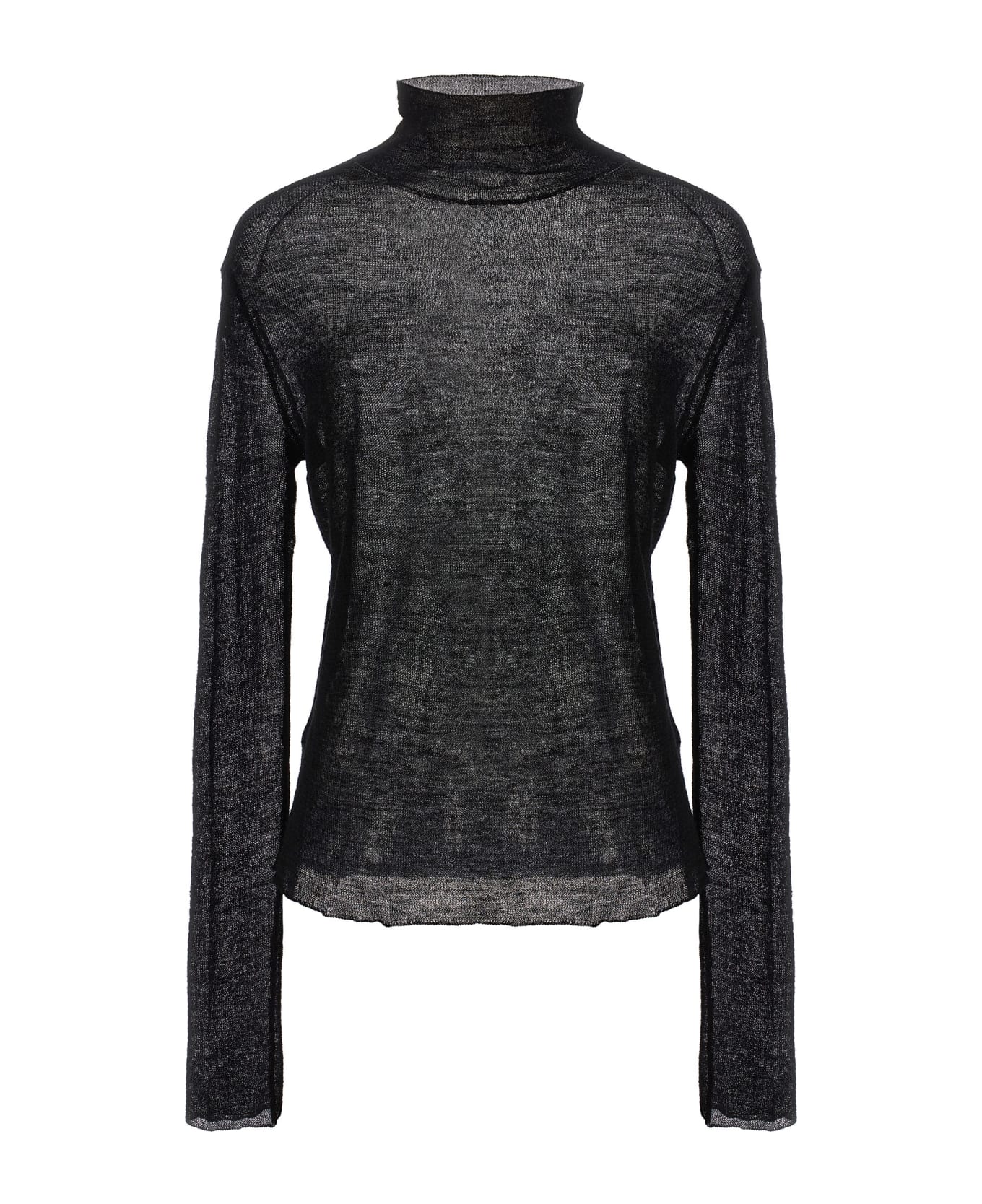 Jil Sander Semi-sheer Sweater - Black ニットウェア