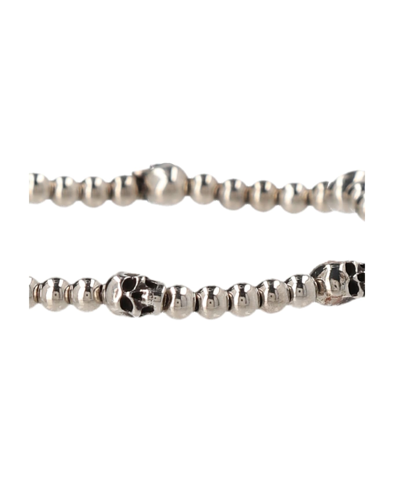 Alexander McQueen Skull Beads Bracelet - Argento ブレスレット