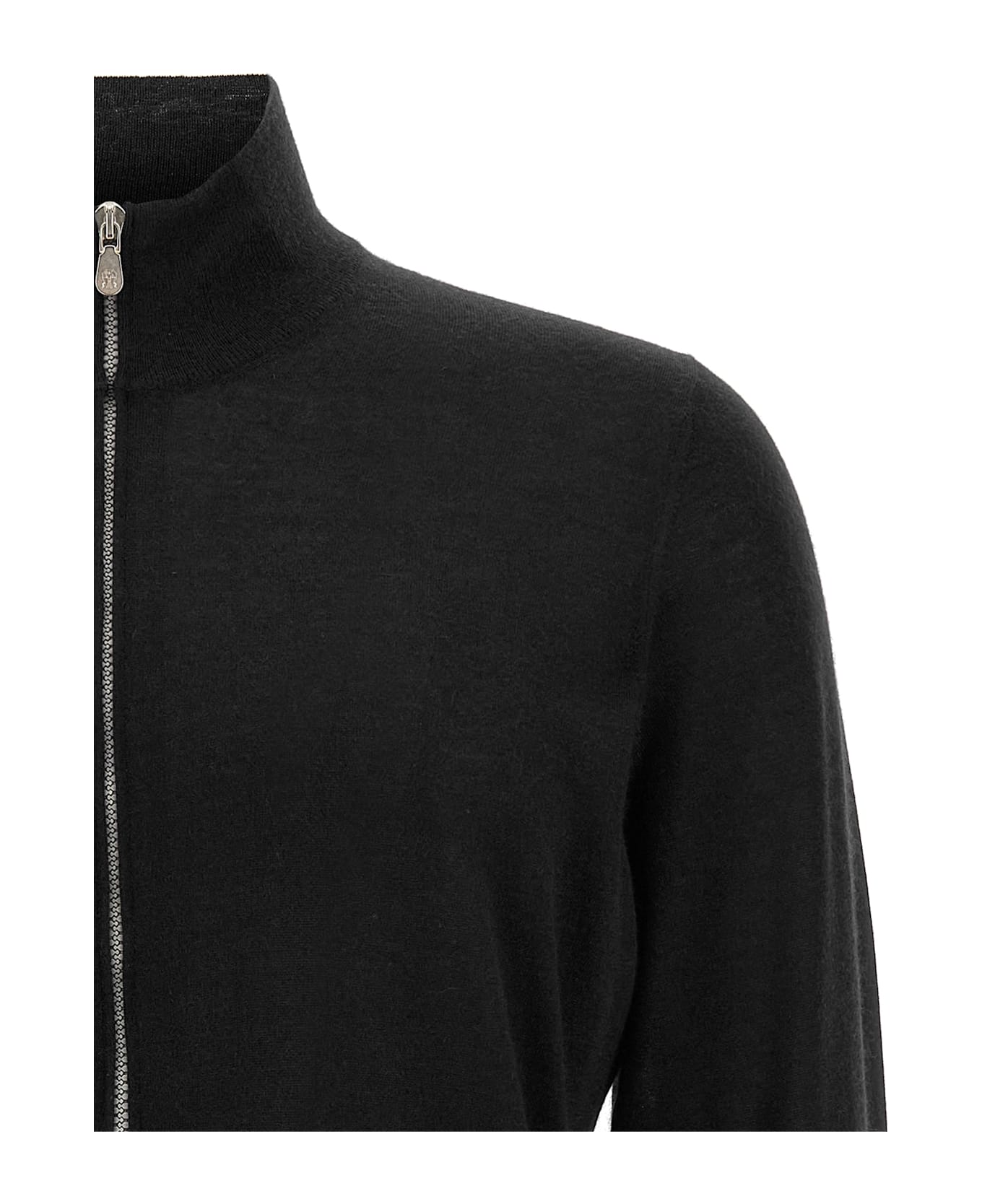 Brunello Cucinelli Silk Cashmere Cardigan - Black  
