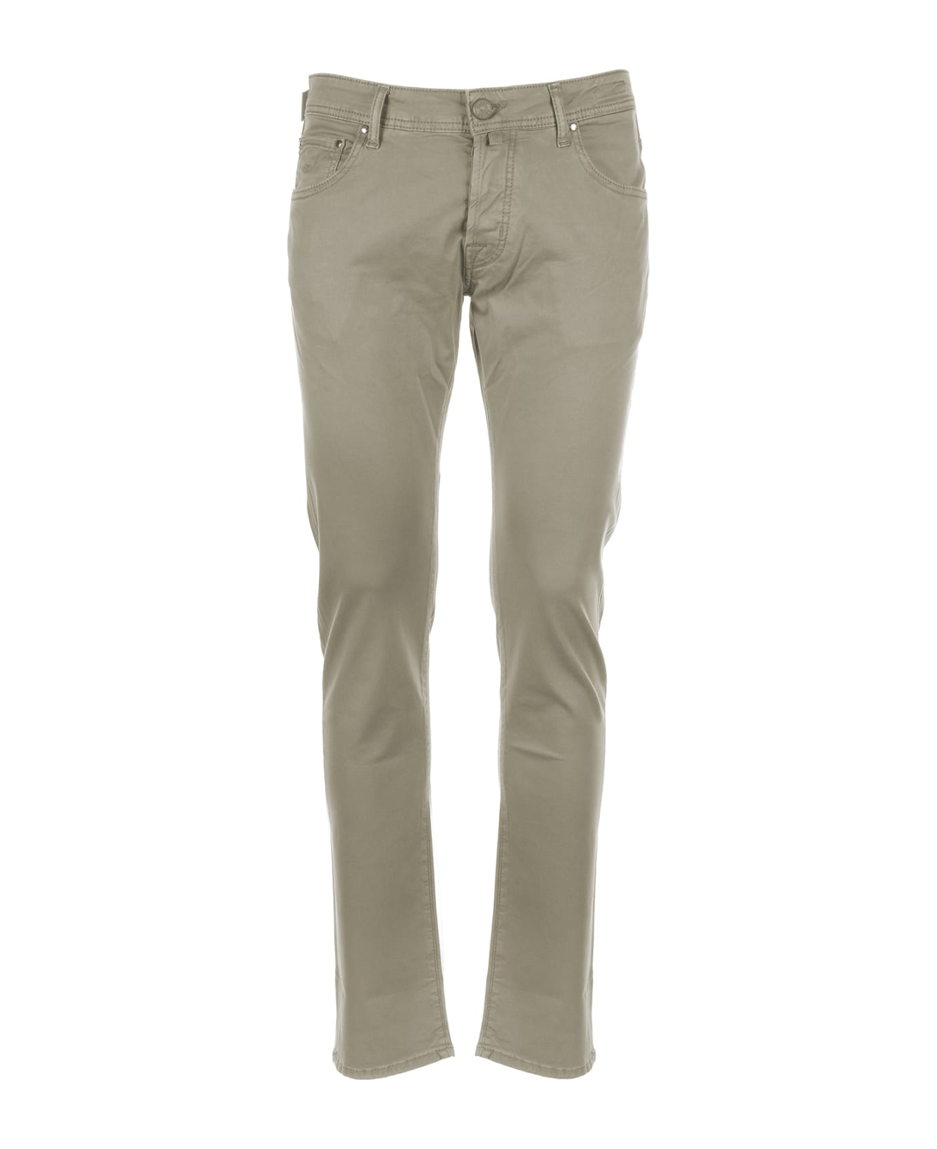Jacob Cohen Khaki 5-pocket Trousers In Cotton - KAKI
