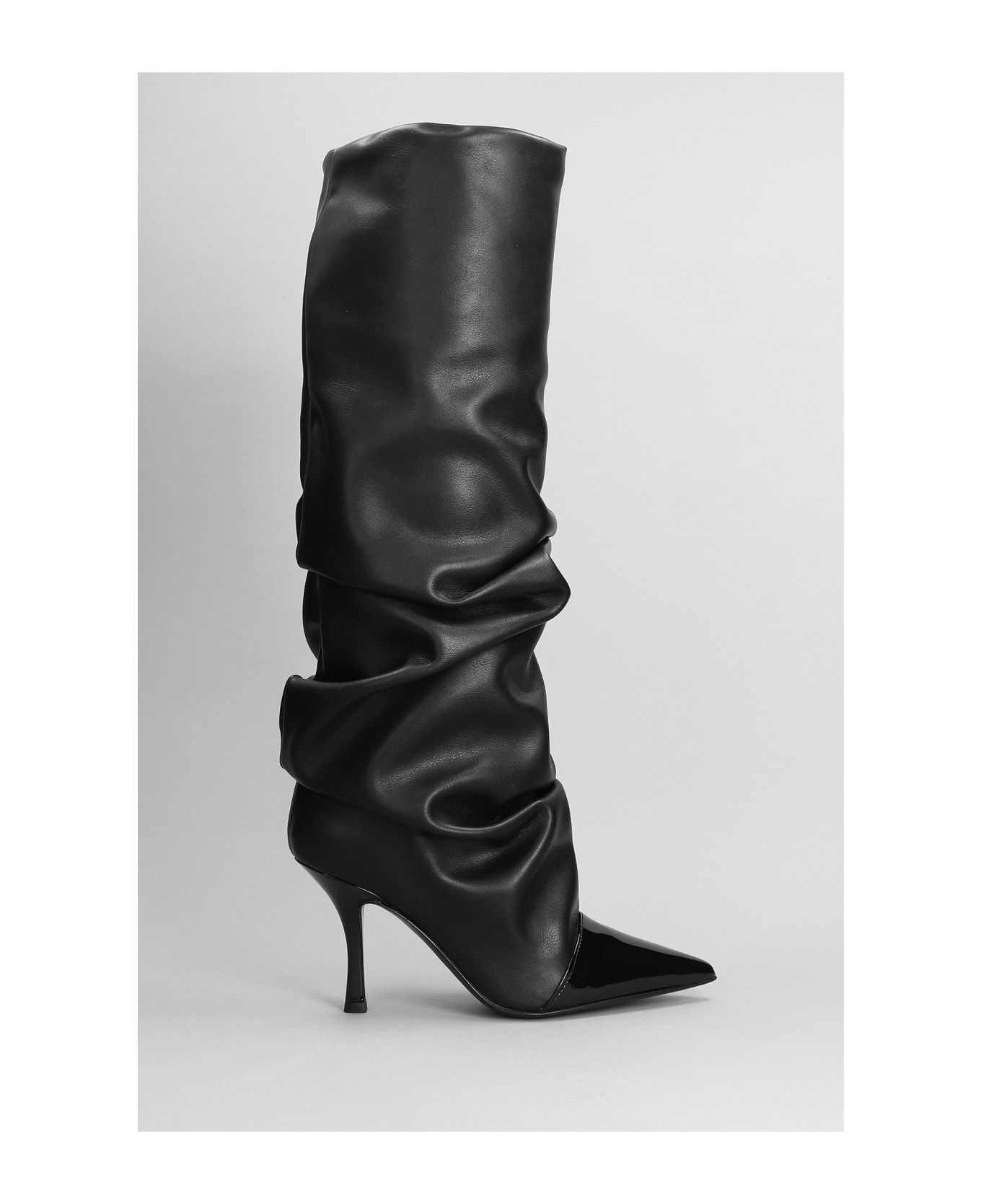 Marc Ellis High Heels Boots In Black Leather - black