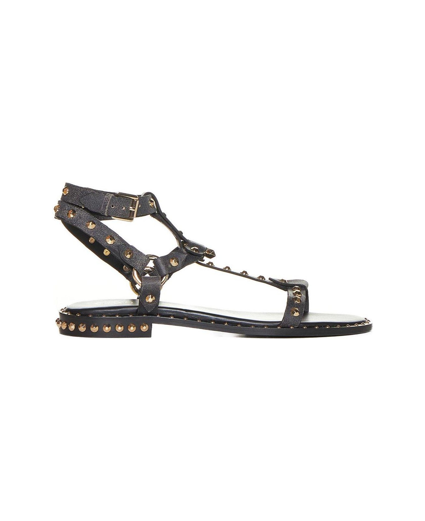 Ash Pulp Stud Embellished Sandals - Beige