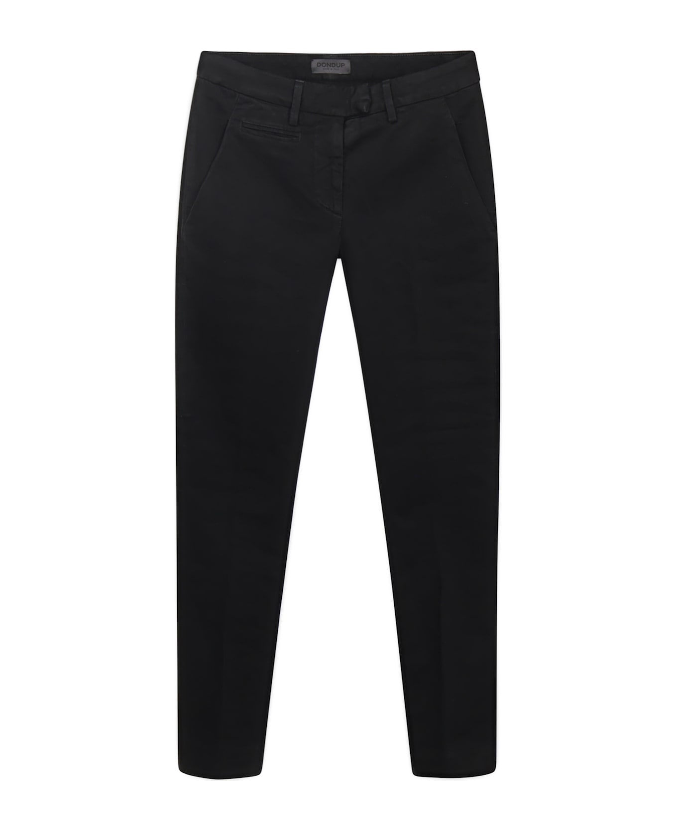 Dondup Perfect Cotton Gabardine Trousers - Black