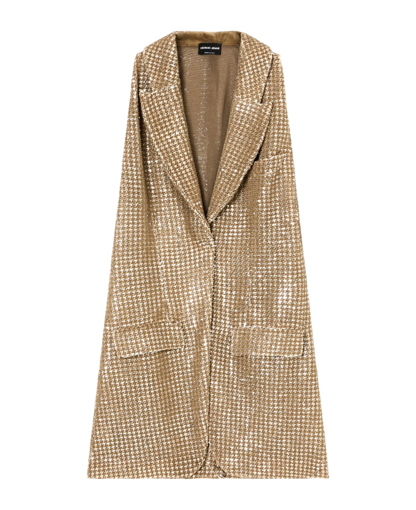 Giorgio Armani Long Vest With Pockets - Beige