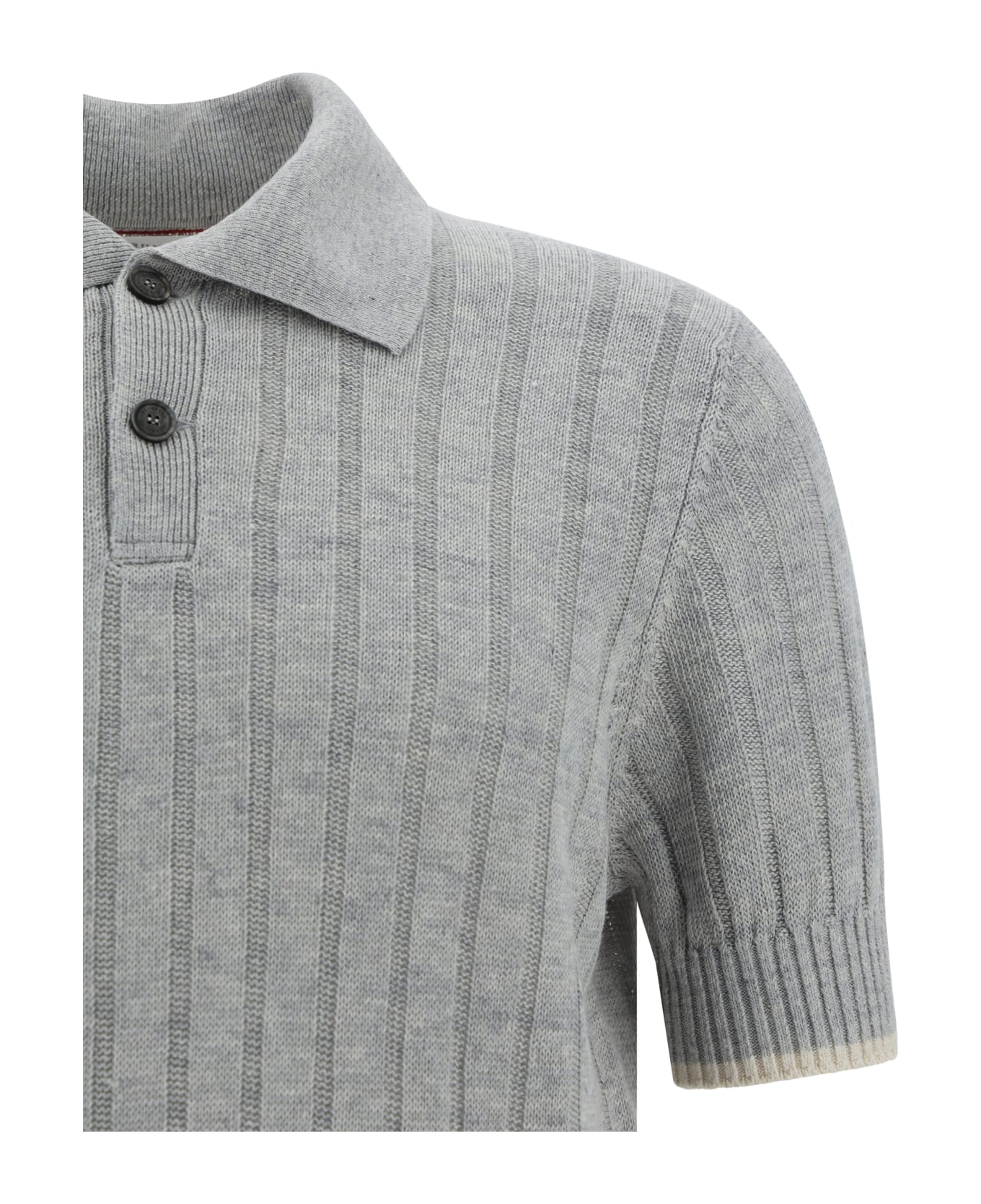 Brunello Cucinelli Polo Shirt - Grigio Chiaro+corda ポロシャツ