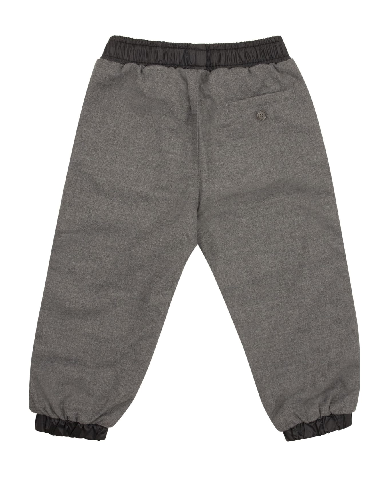 Il Gufo Technowool Trousers With Technical Details - Grey ボトムス