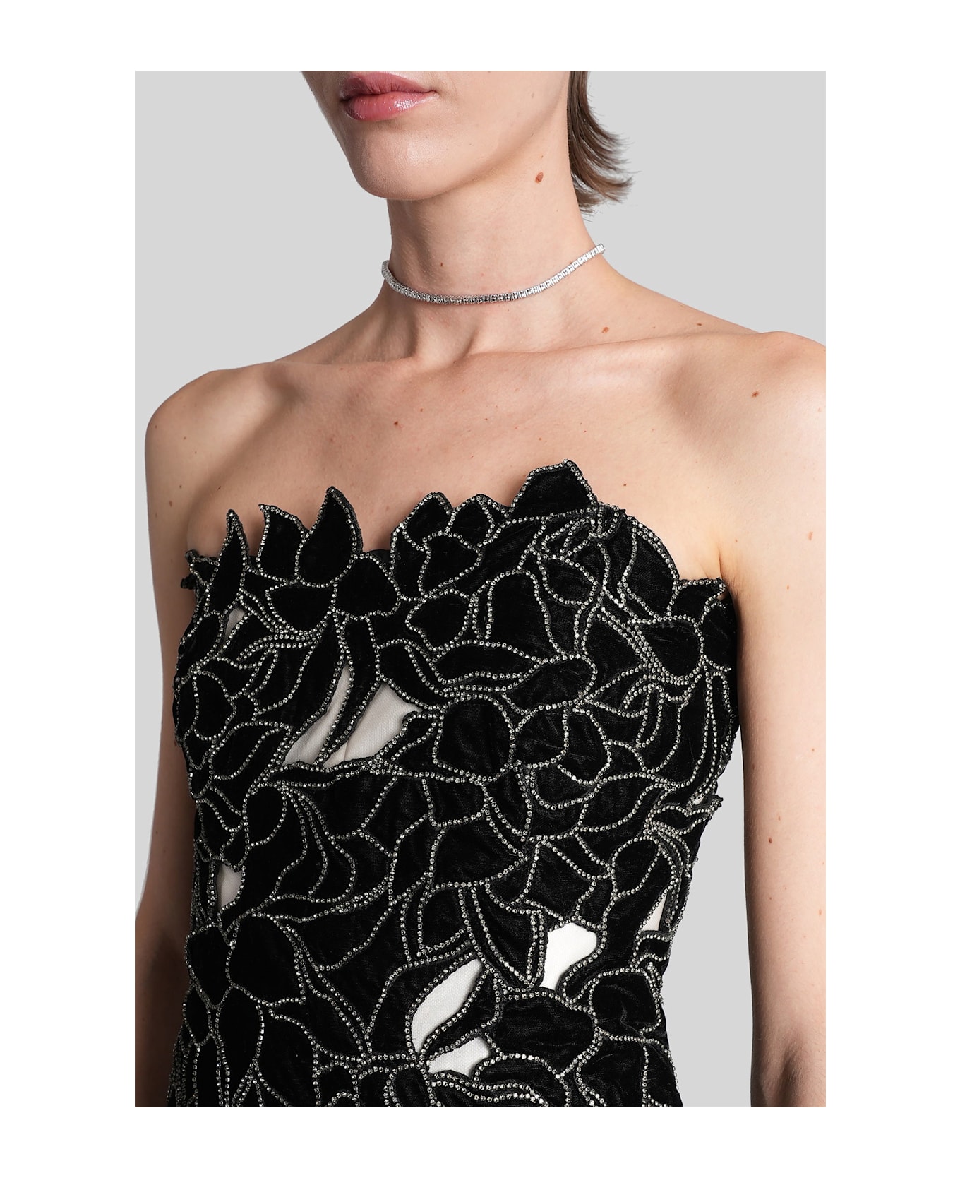 Costarellos Nellia Mini Dress In Black Polyester - black