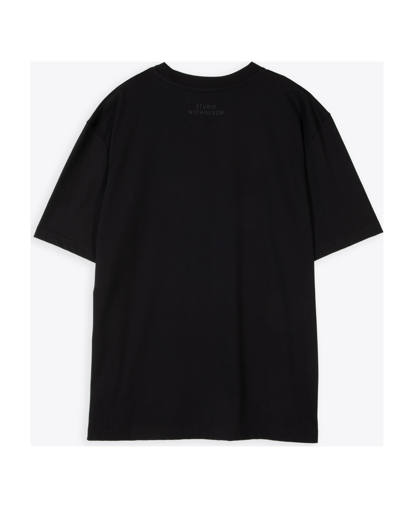 Studio Nicholson Branded Boxy Fit T-shirt Black cotton boxy fit t-shirt - Lay - Nero