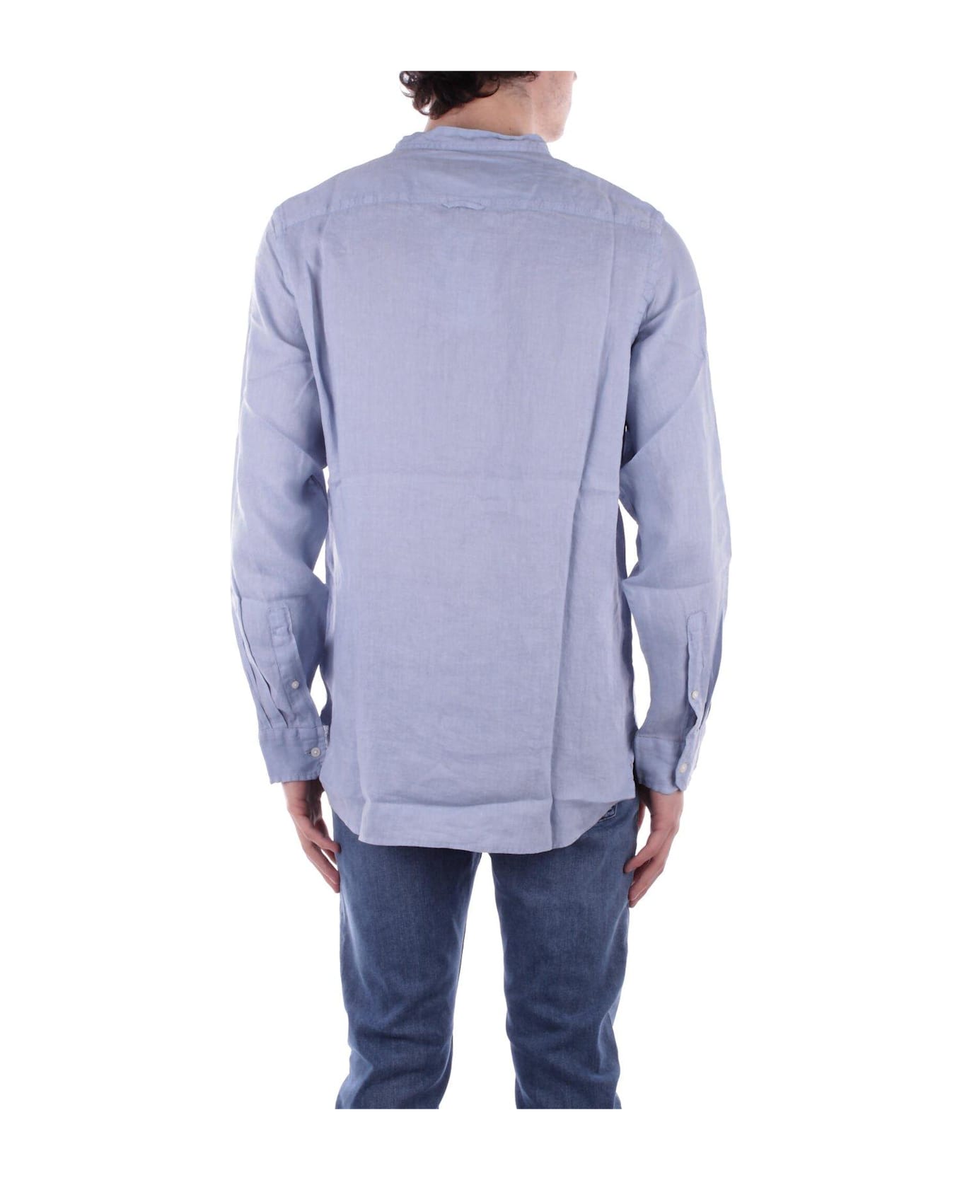 Woolrich Long-sleeved Buttoned Shirt - Clear Blue