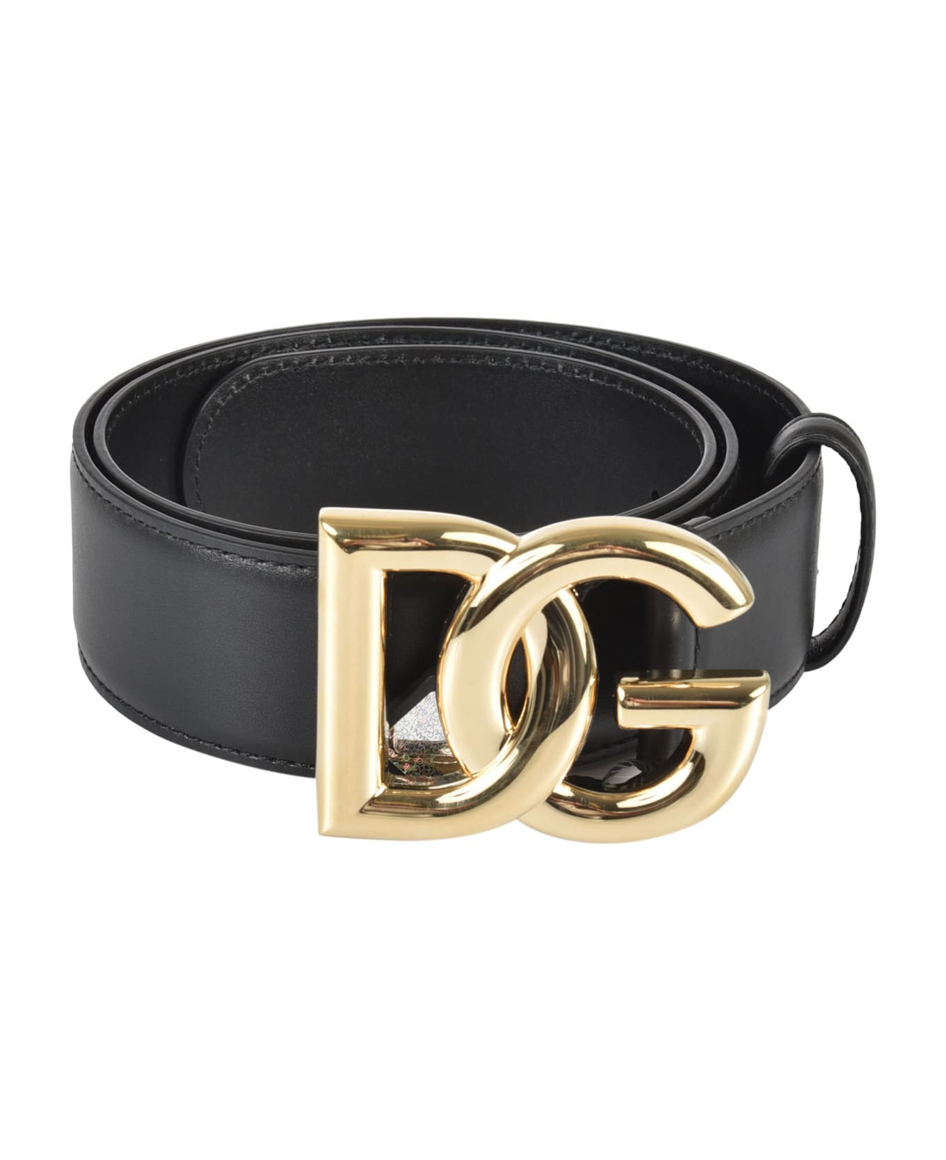 Dolce & Gabbana Logo Buckle Belt - Black