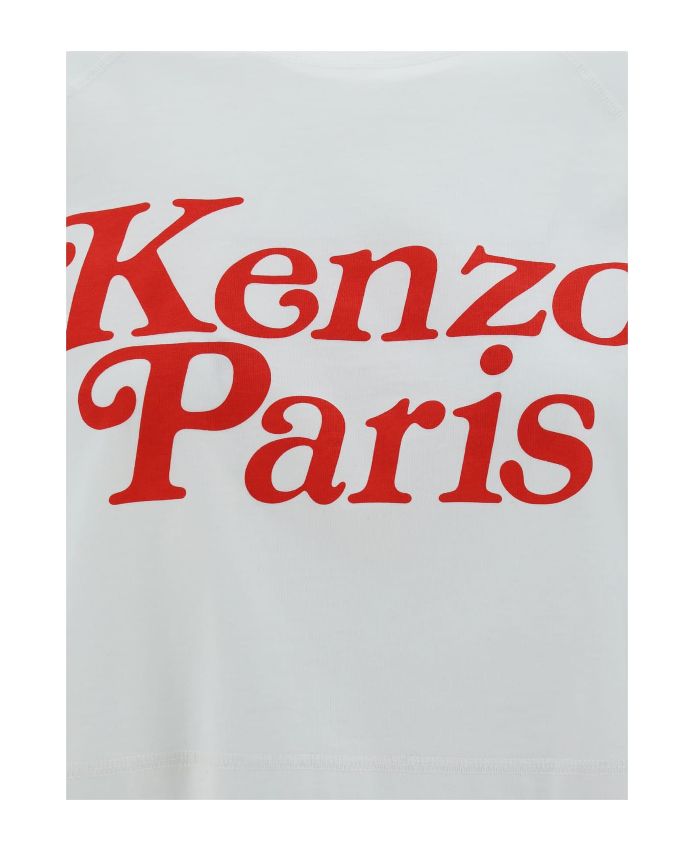 Kenzo By Verdy Cotton Crop Top With Logo - Off White Tシャツ