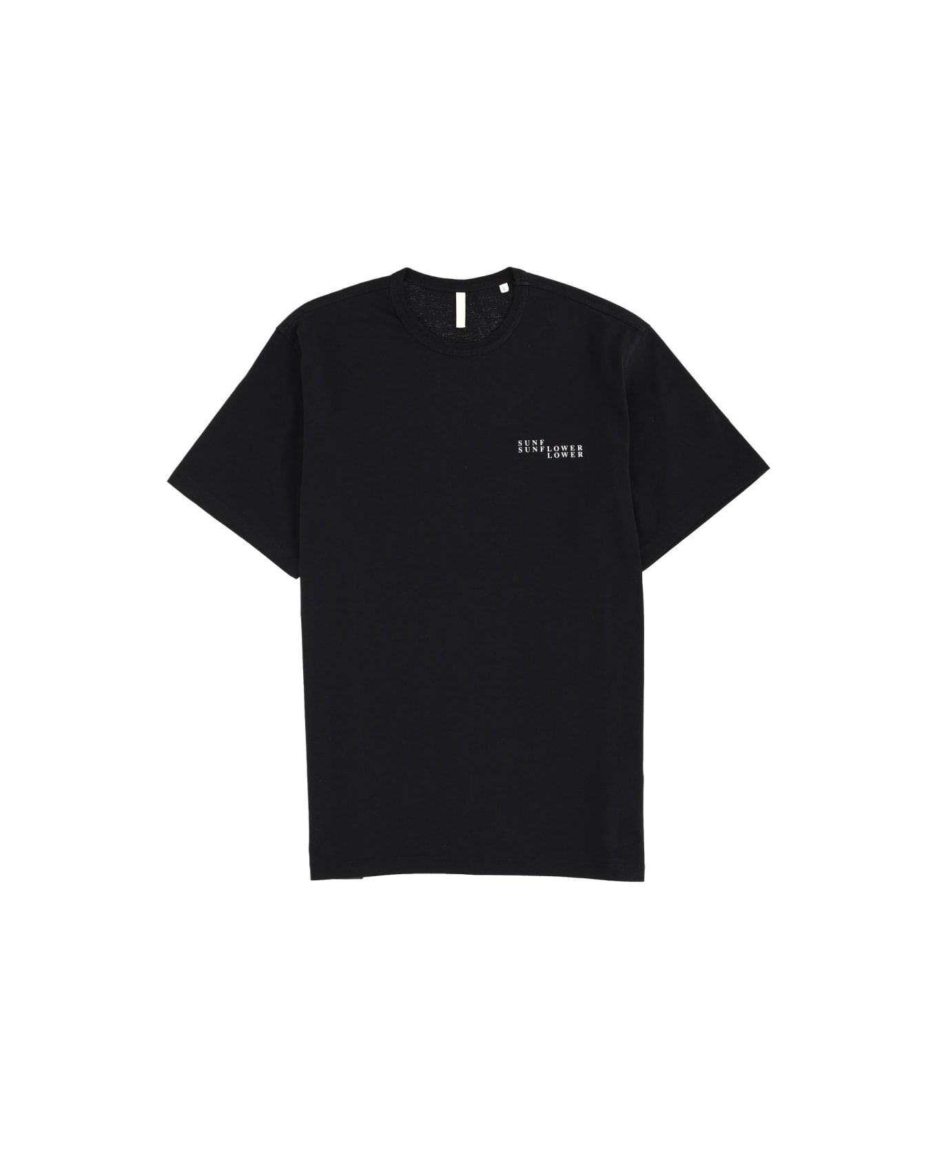 Sunflower T-shirt With Logo - BLACK
