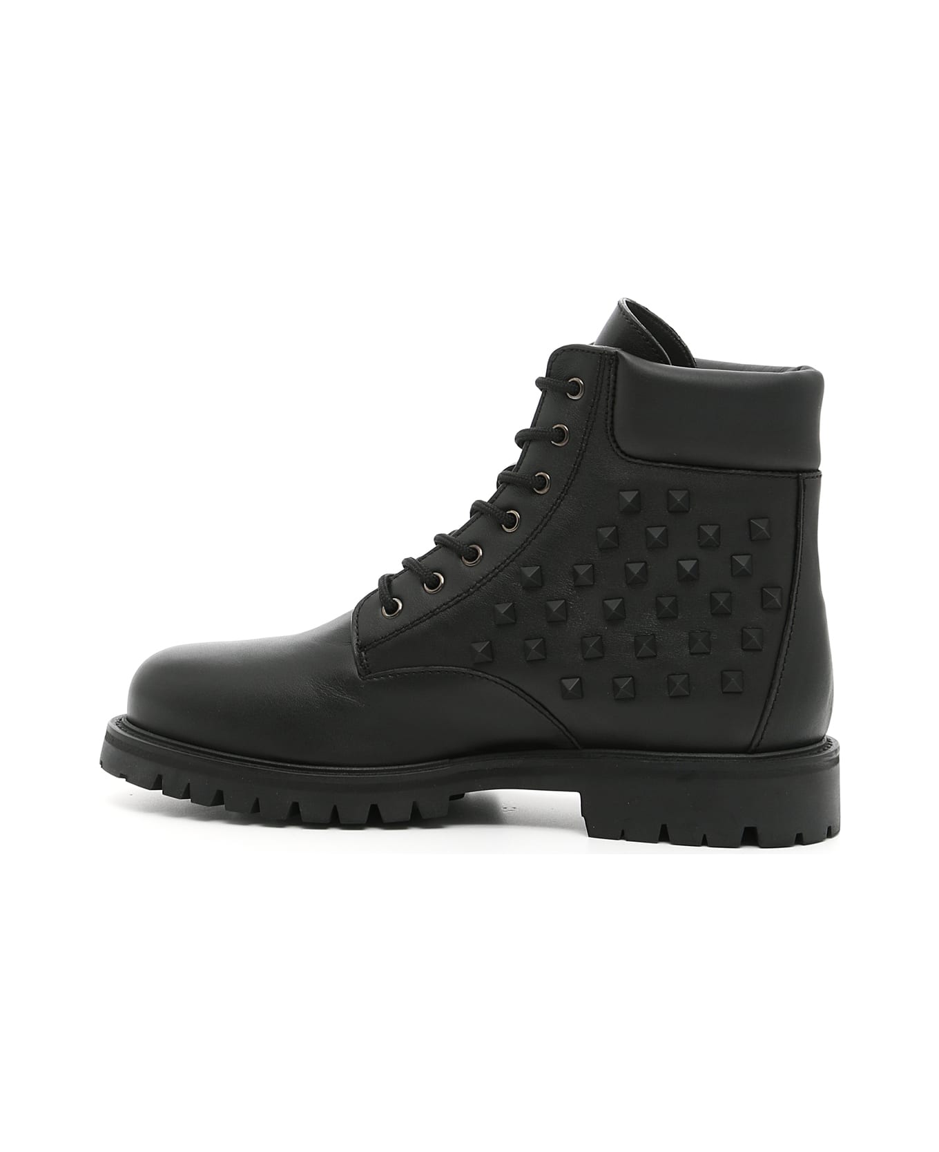 Valentino Rockstud Combat Boots - BLACK|Nero