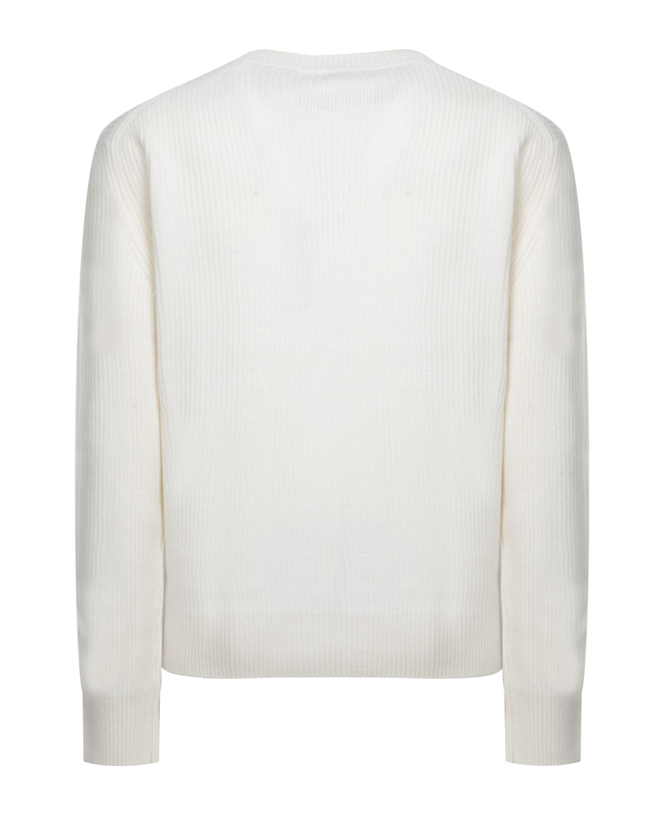 Zegna Cream Cashmere Sweater - White