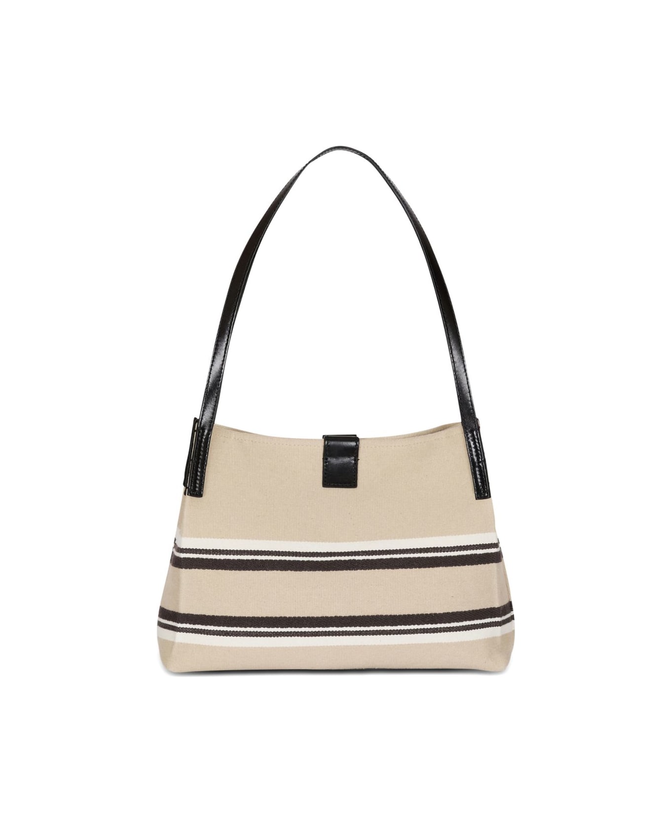 Balmain Release Small Canvas And Leather Tote - Beige