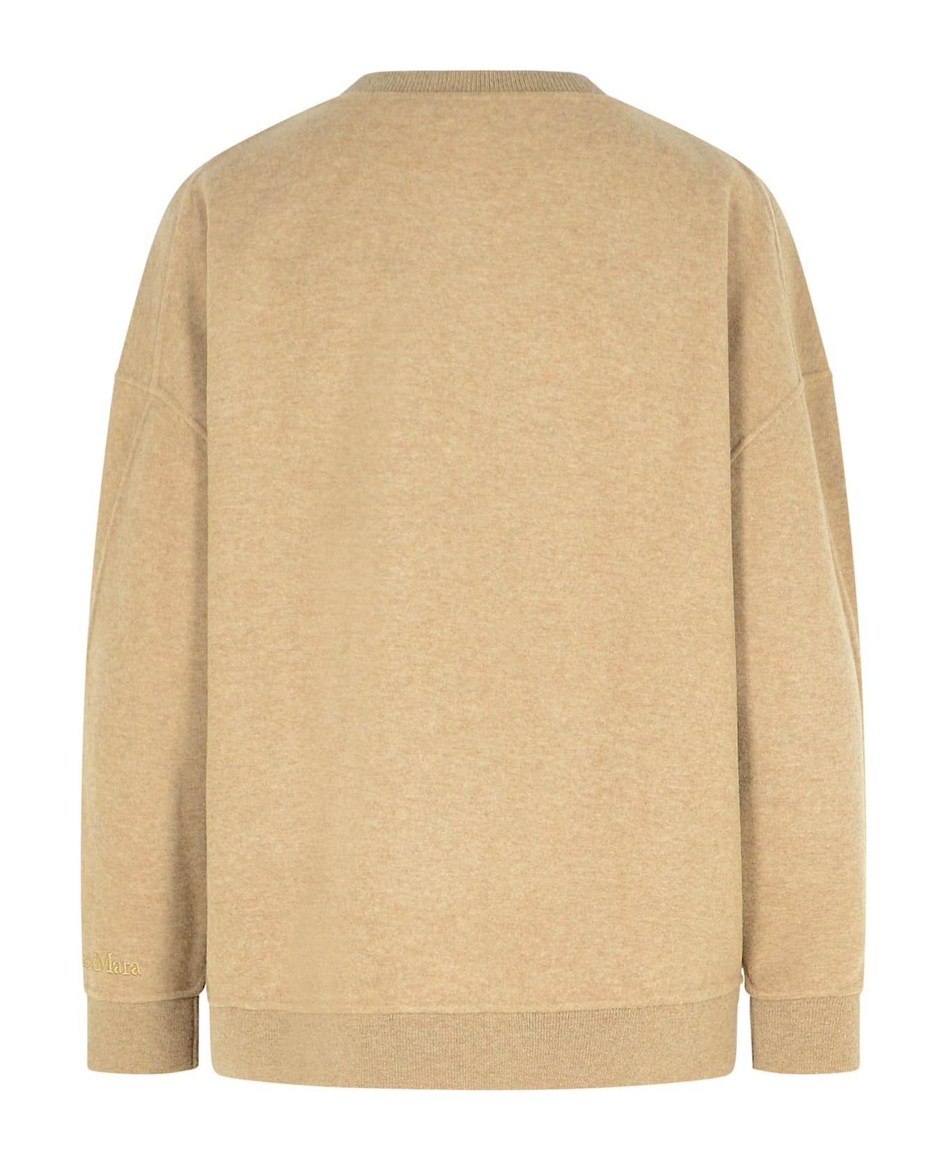 Max Mara 'elvira' Sweatshirt In Brown Virgin Wool Blend - Brown