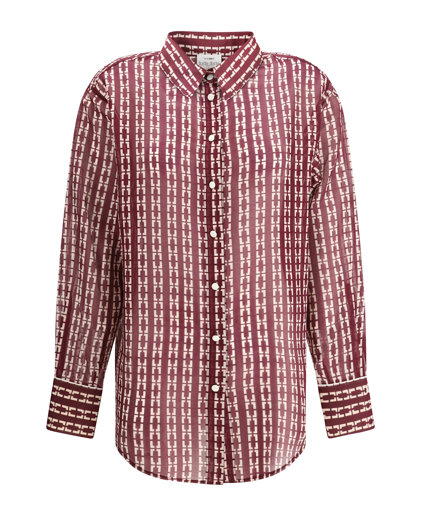 Forte_Forte "chaonette" Print Shirt - Ruby