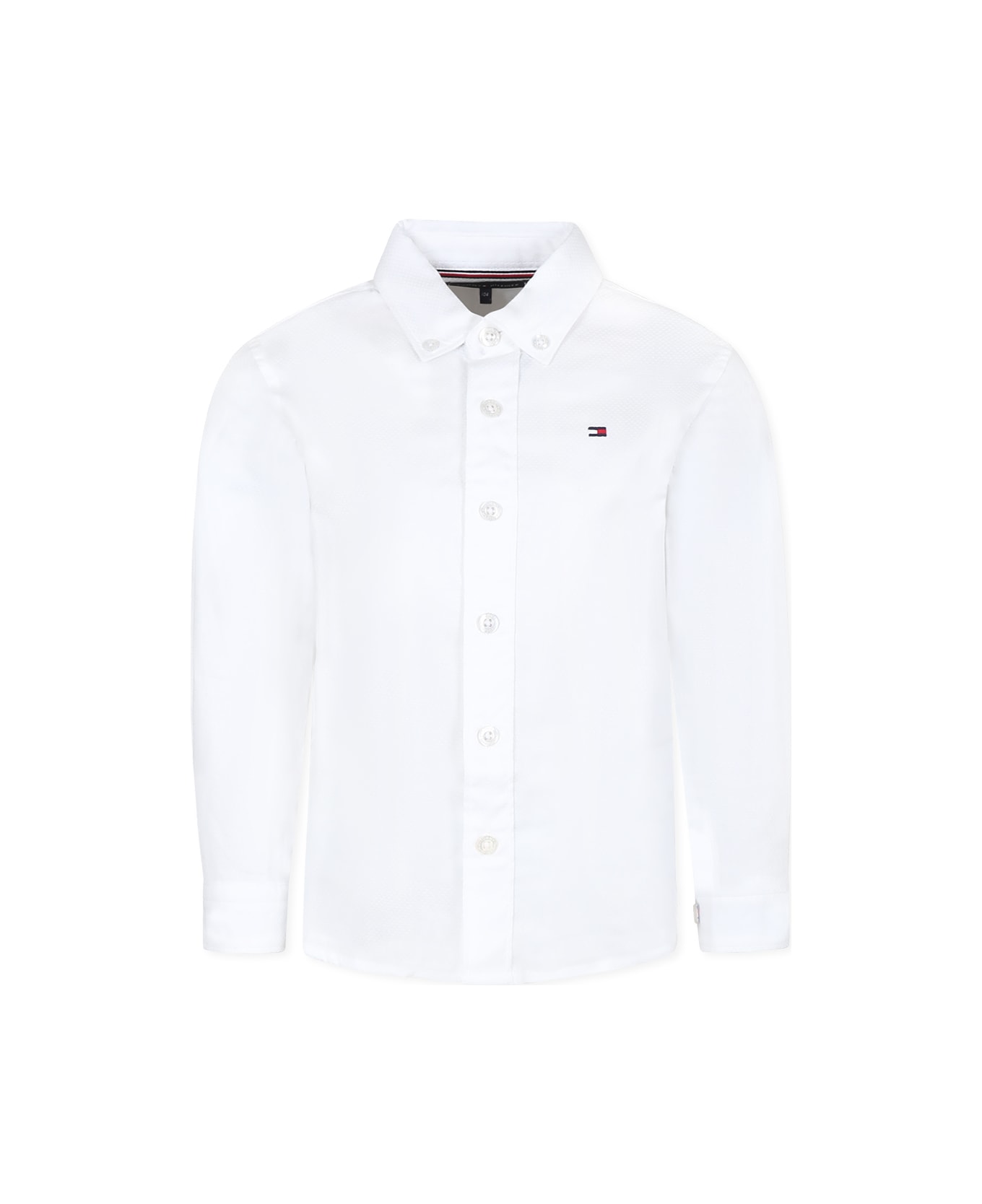 Tommy Hilfiger White Shirt For Boy - White