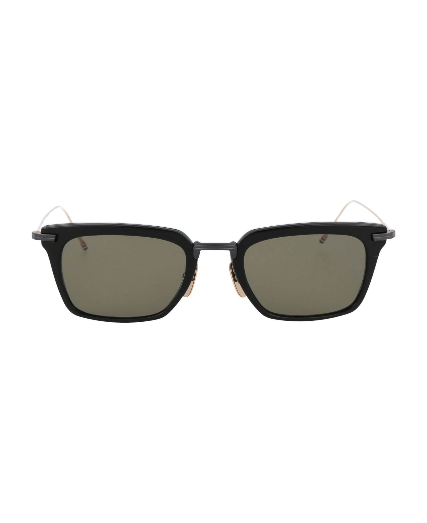 Thom Browne Tb-916 Sunglasses - 01 BLACK - BLACK IRON - WHITE GOLD TEMPLES W/ G-15