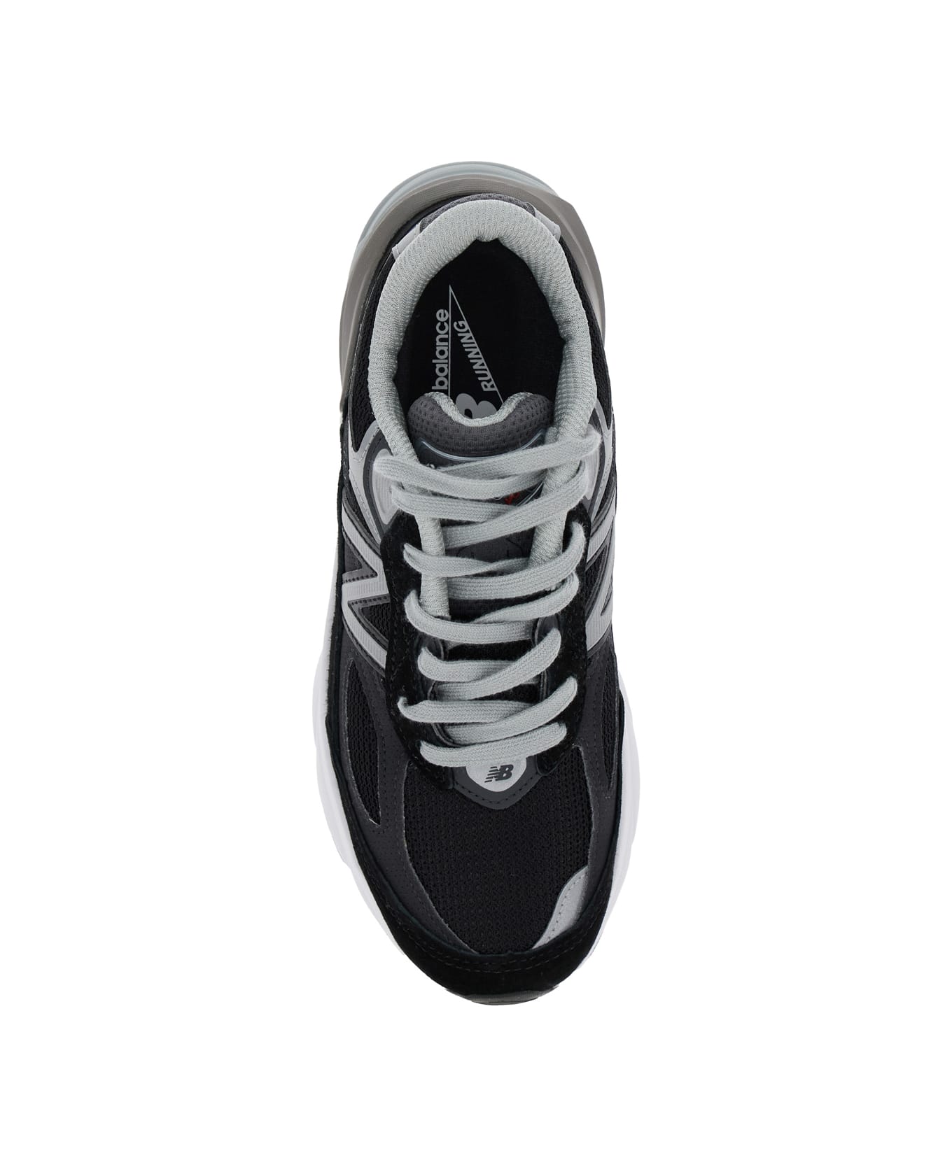 New Balance Black Low Top Sneakers With Logo Detail In Suede And Tech Fabric Woman - Black