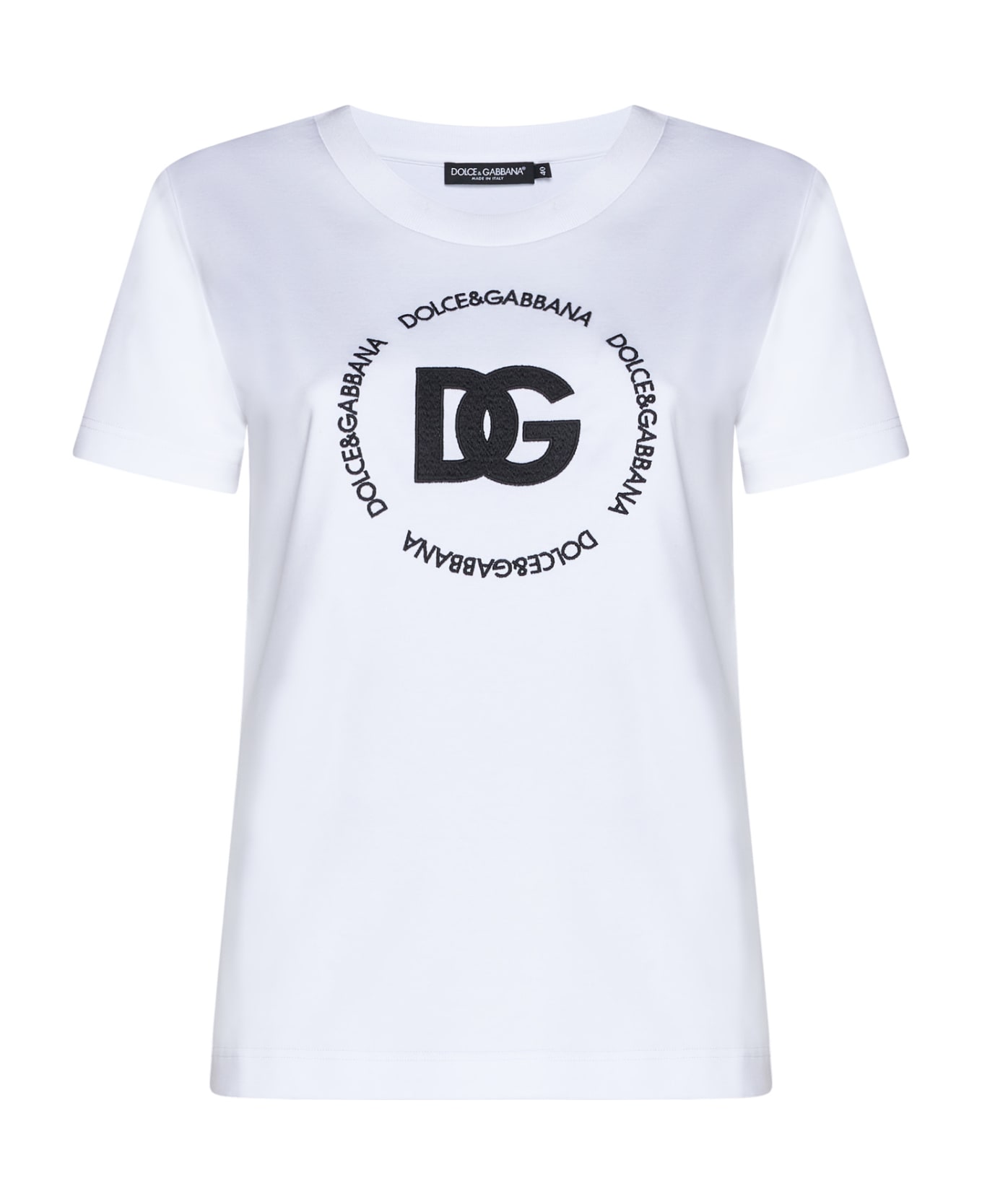 Dolce & Gabbana Cotton T-shirt With Dg Logo - White