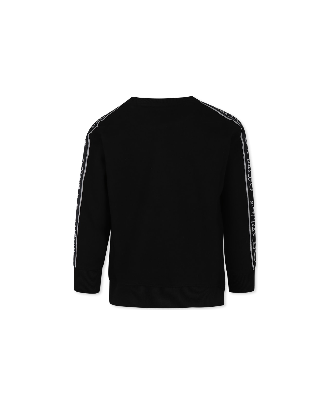 Off-White Black Sweatshirt For Boy With White Logo - Black