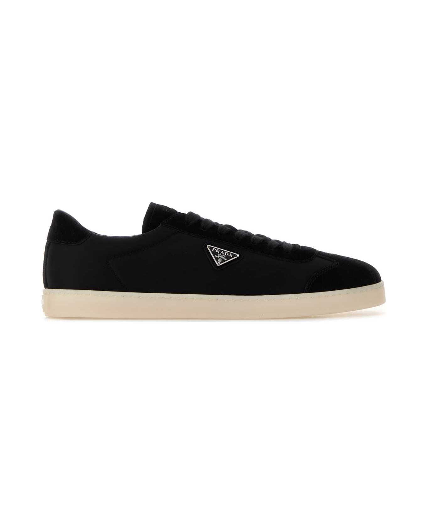 Prada Black Re-nylon And Suede Sneakers - NERO 1