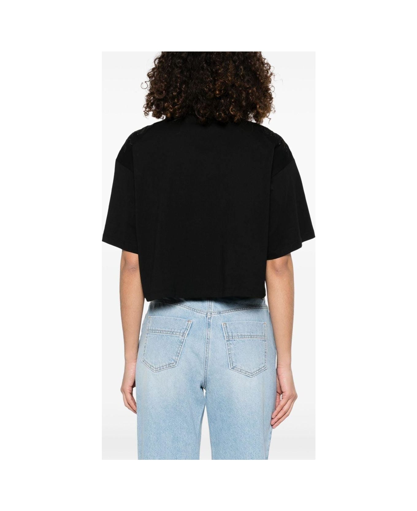 Elisabetta Franchi Embroidered T-shirt - Black