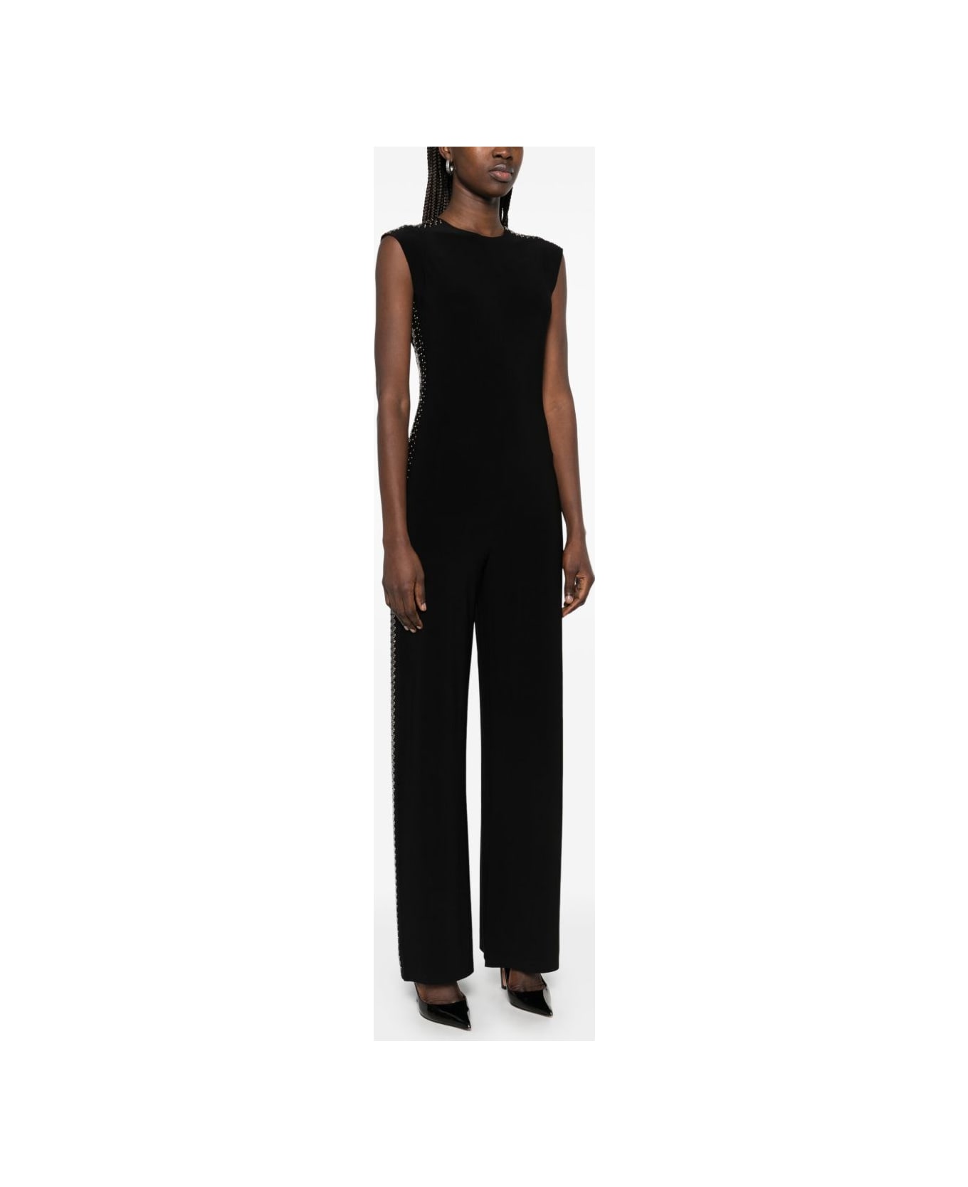 Norma Kamali Studded Long Jumpsuit - Black
