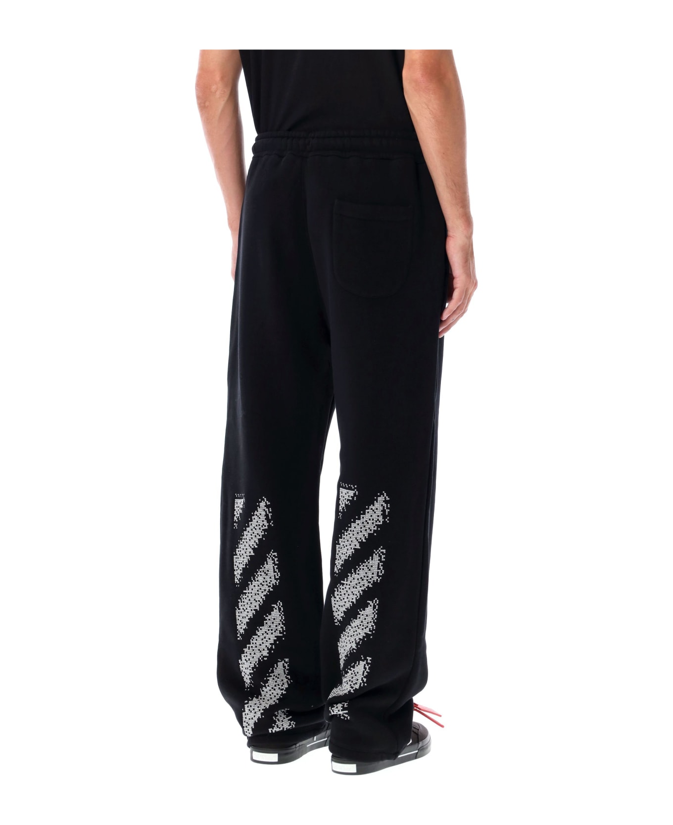 Off-White Pixel Diag Sweatpants - BLACK