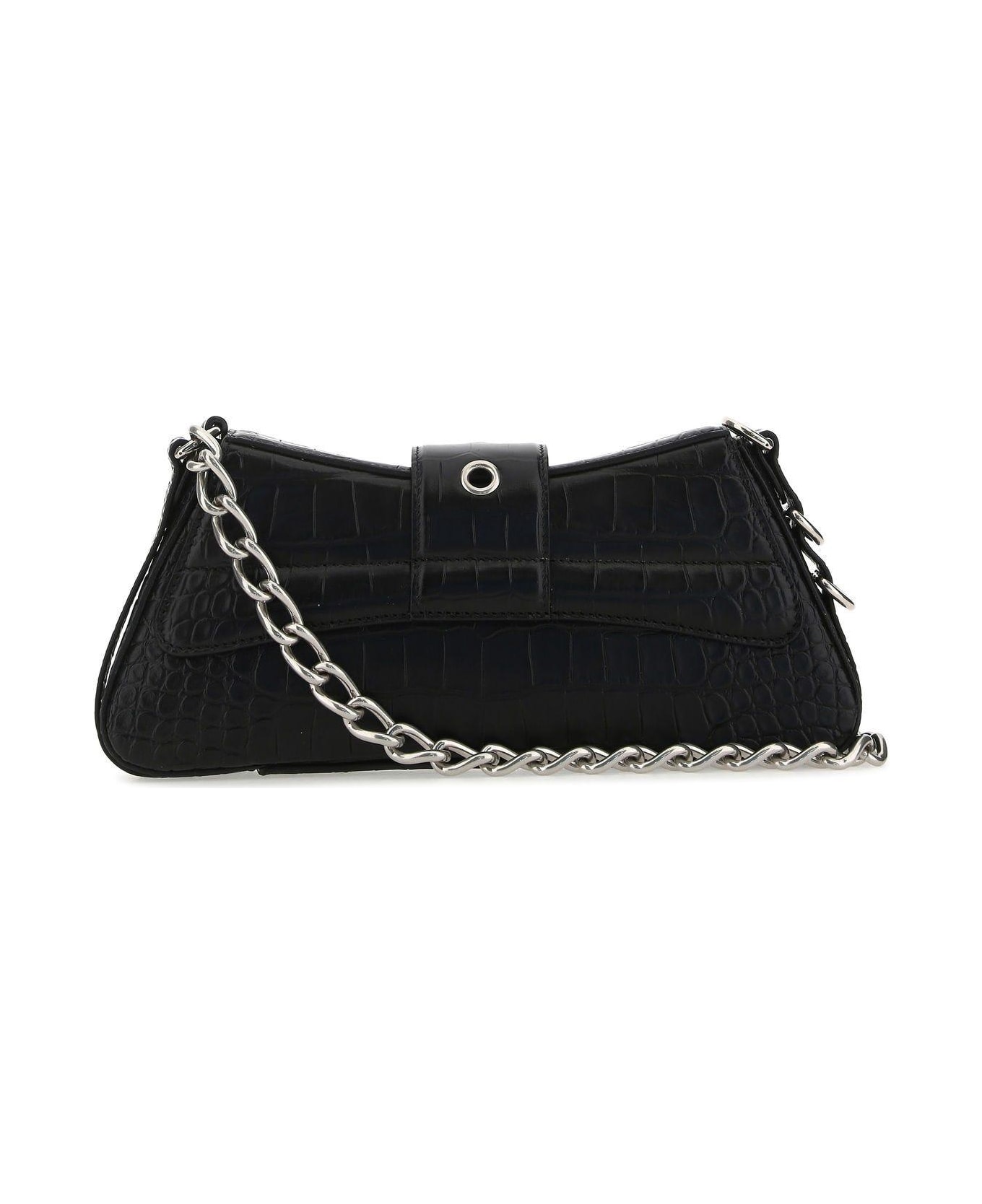 Balenciaga Black Leather Lindsay Handbag - NERO