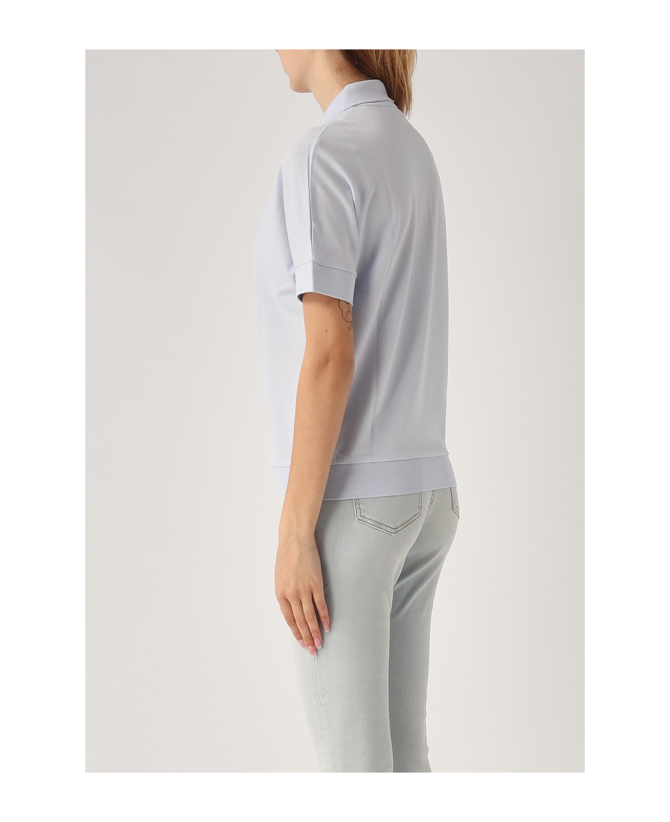 Lacoste Cotton T-shirt - CELESTE ポロシャツ