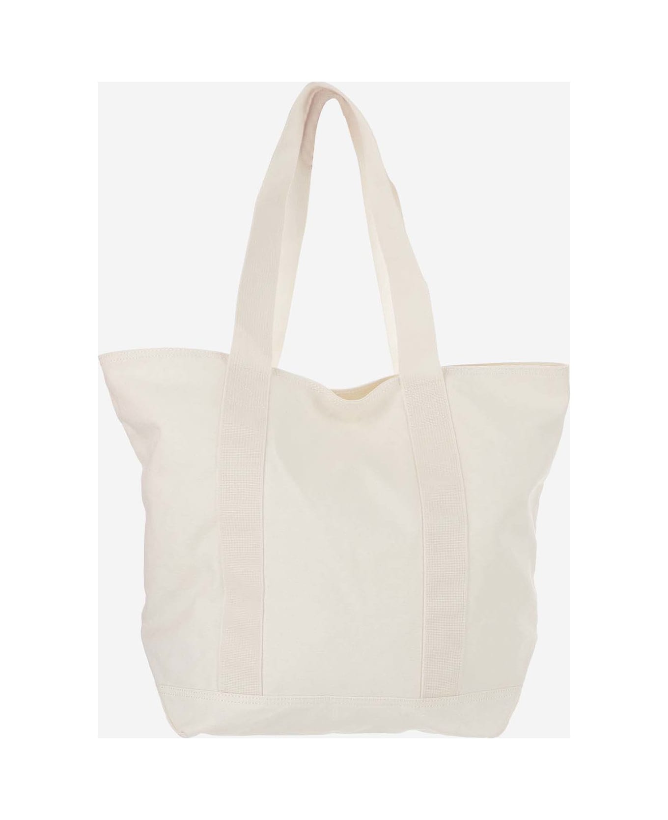 Carhartt Canvas Tote Bag With Logo - Natural トートバッグ