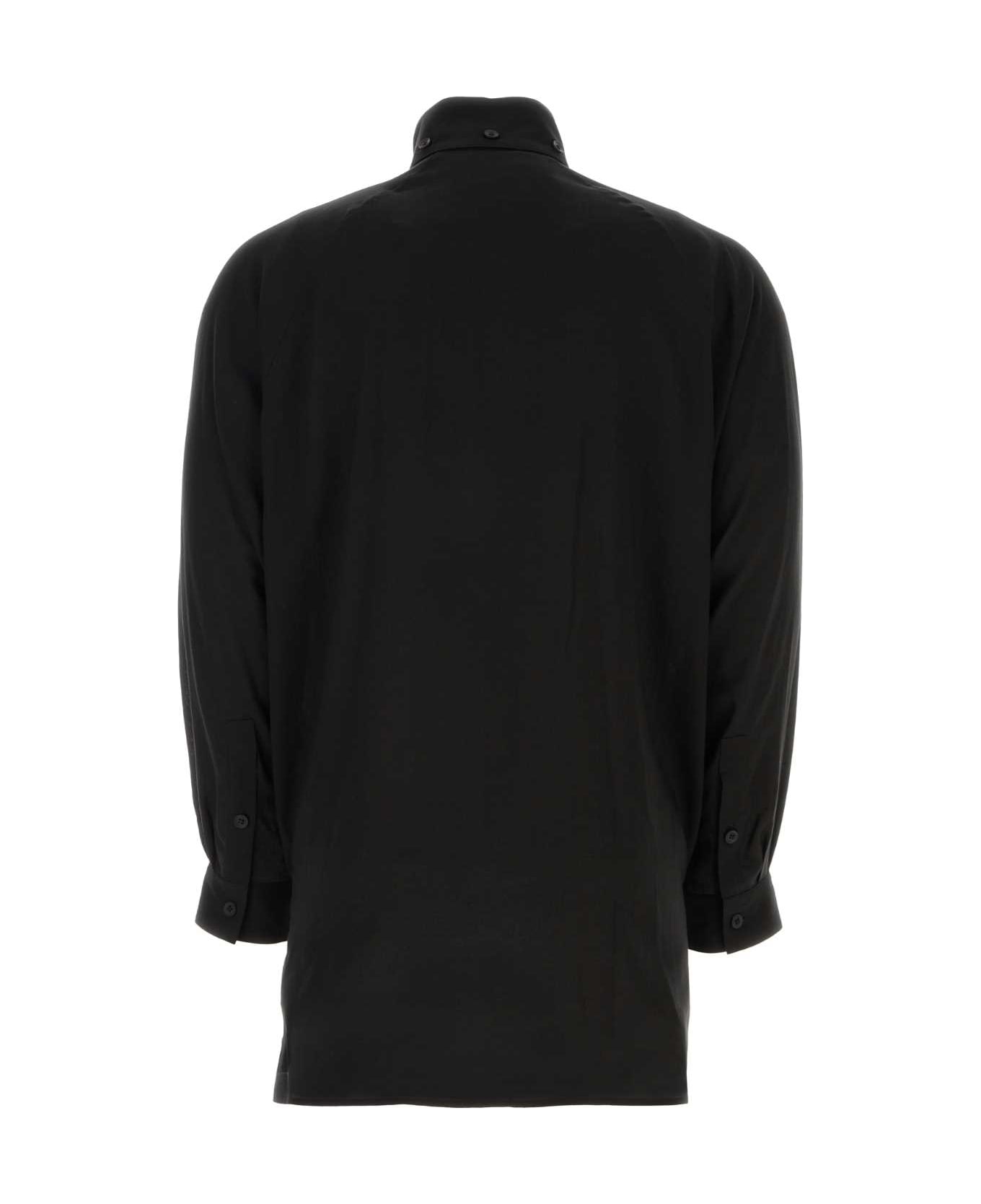 Yohji Yamamoto Black Cellulose Shirt - BLACK