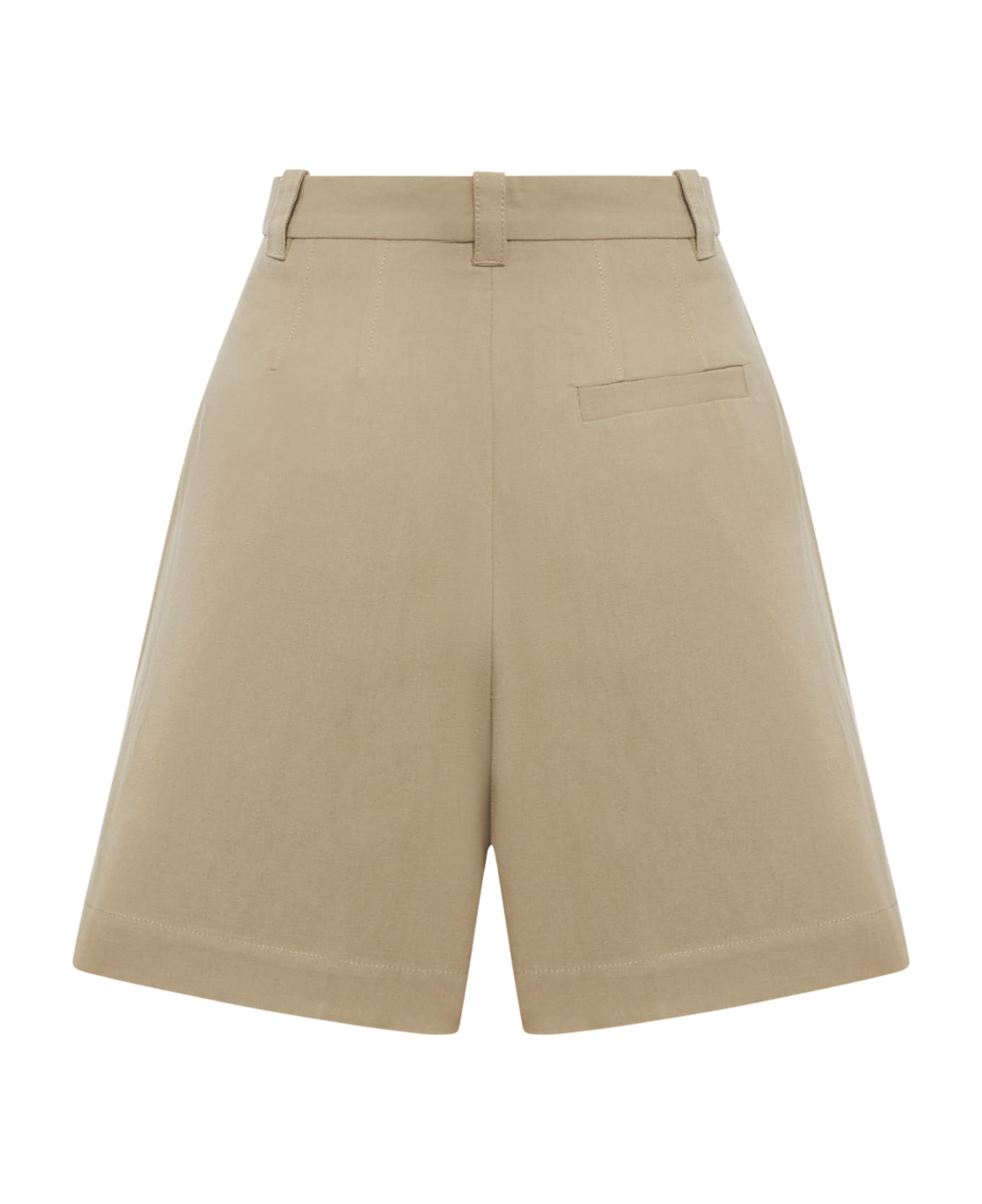 A.P.C. Cotton And Linen Shorts - Baa Beige ショートパンツ