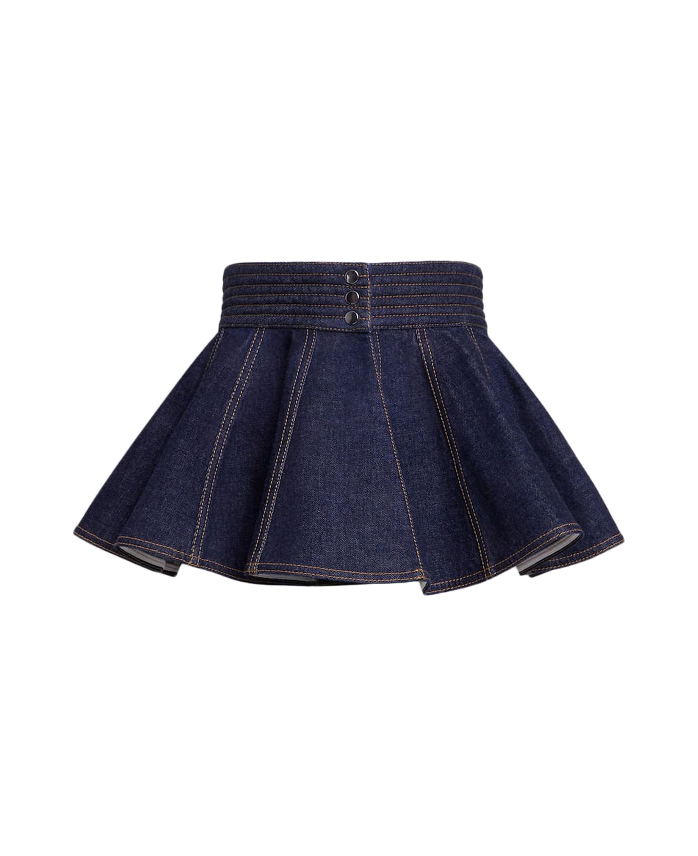 Alaia Belt Skirt Acc - Bleu Denim