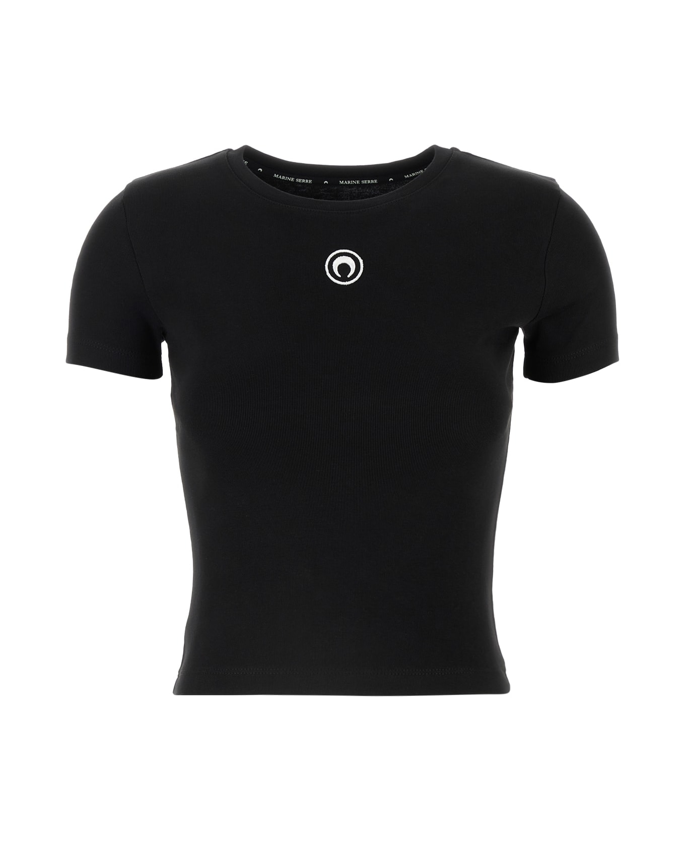 Marine Serre Moon Logo Jersey Baby Fit T-shirt - BLACK Tシャツ