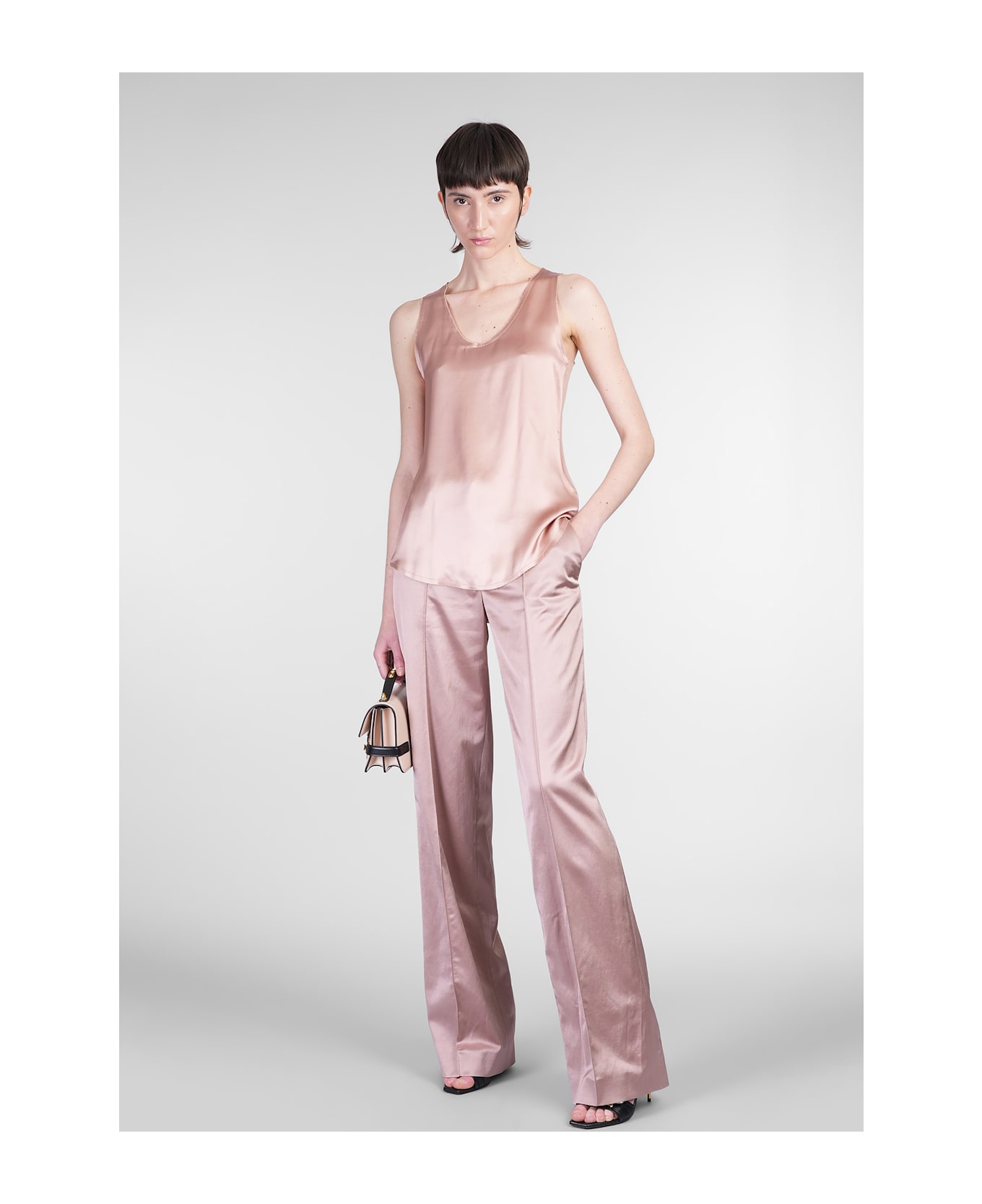 Balmain Topwear In Rose-pink Silk - rose-pink