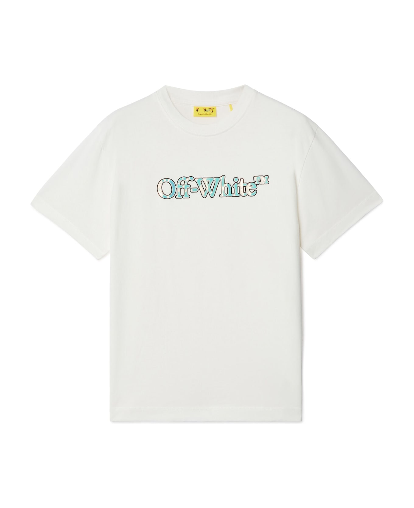 Off-White Big Bookish Tee Ss - White Silver