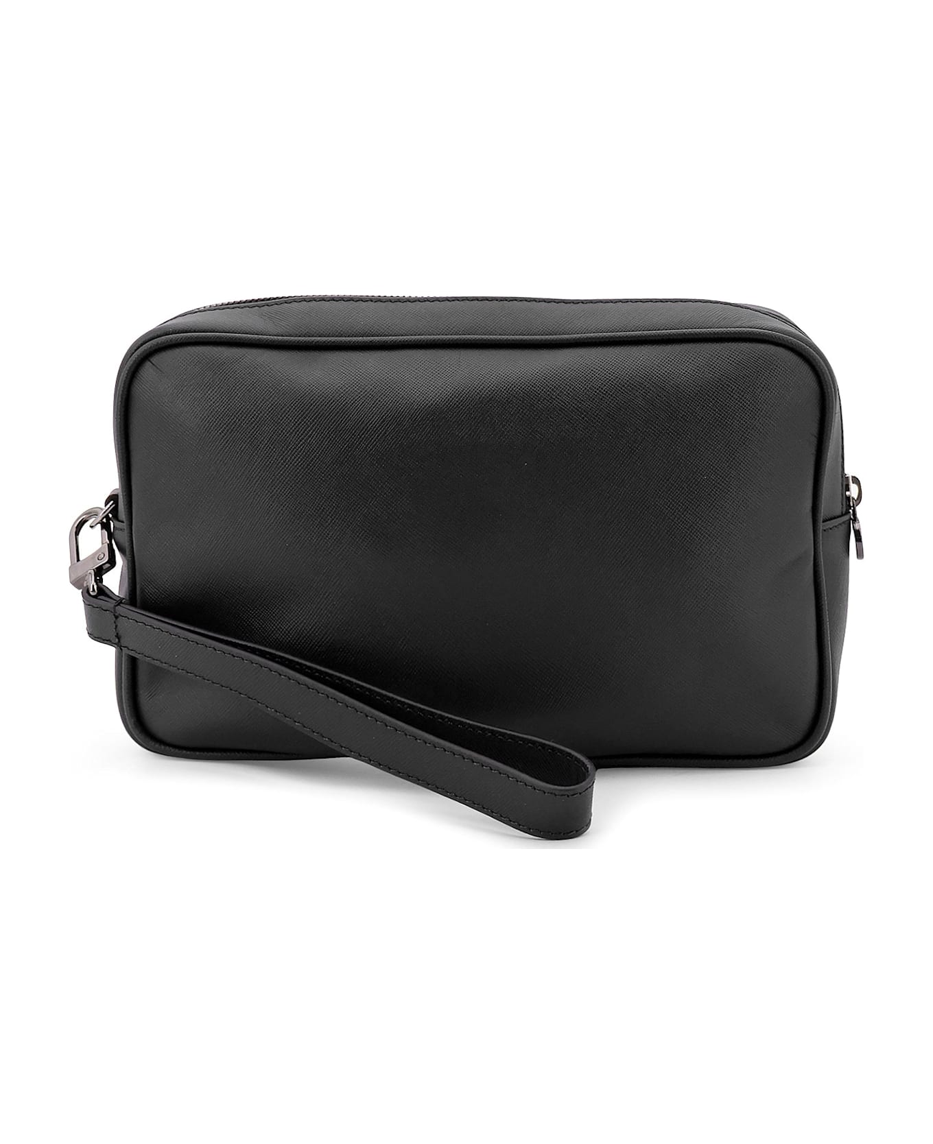 Kiton Leather Clutch - Black