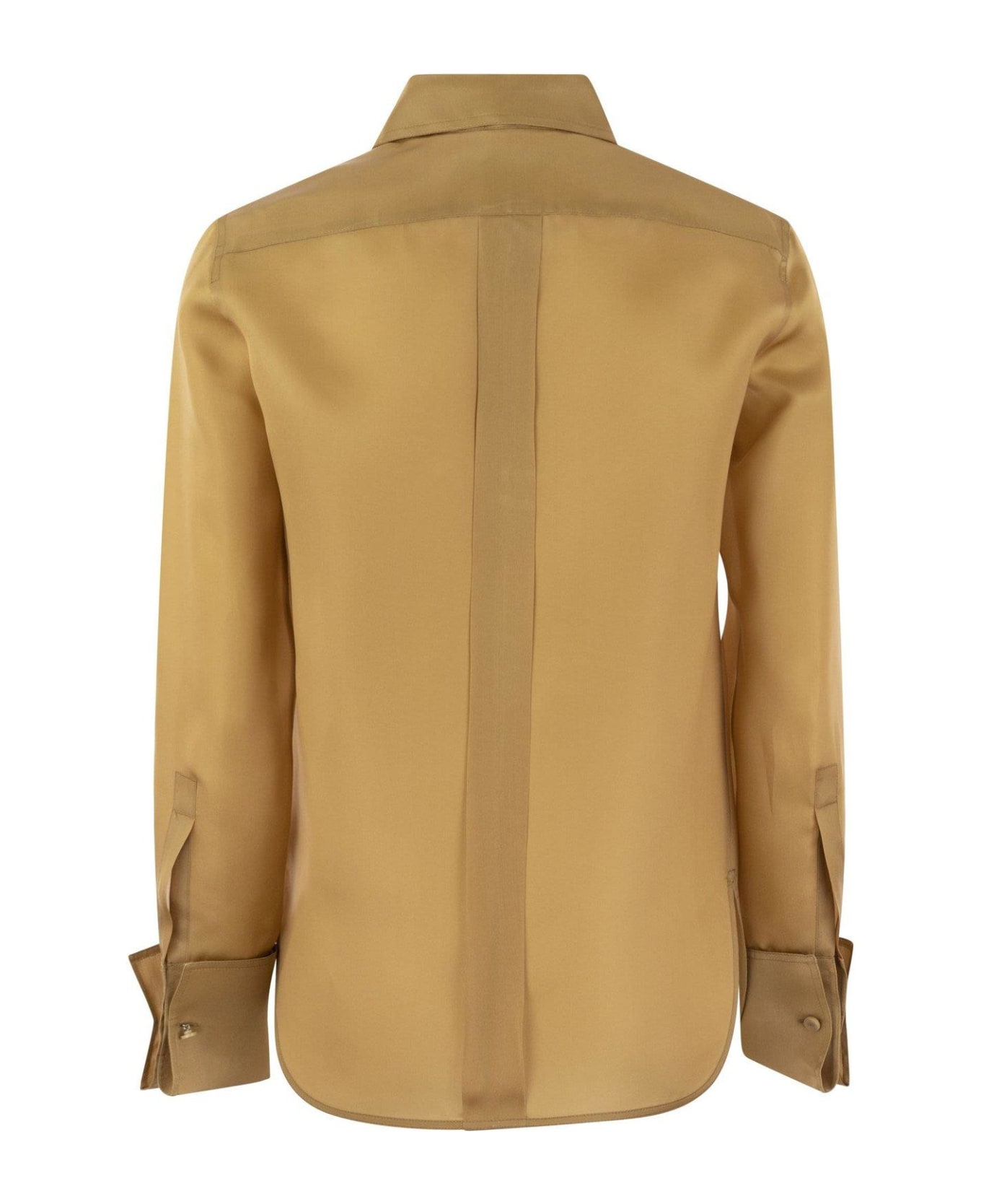 Max Mara Buttoned Long-sleeved Shirt - Leather Brown