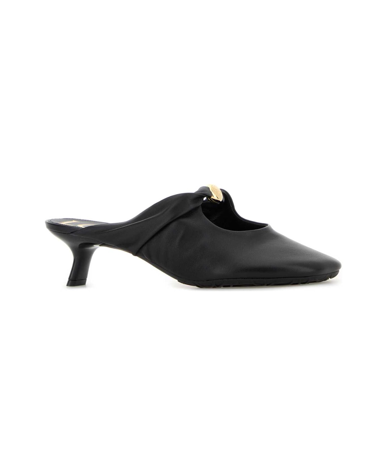 Loewe Black Nappa Leather Pebble Mules - BLACK