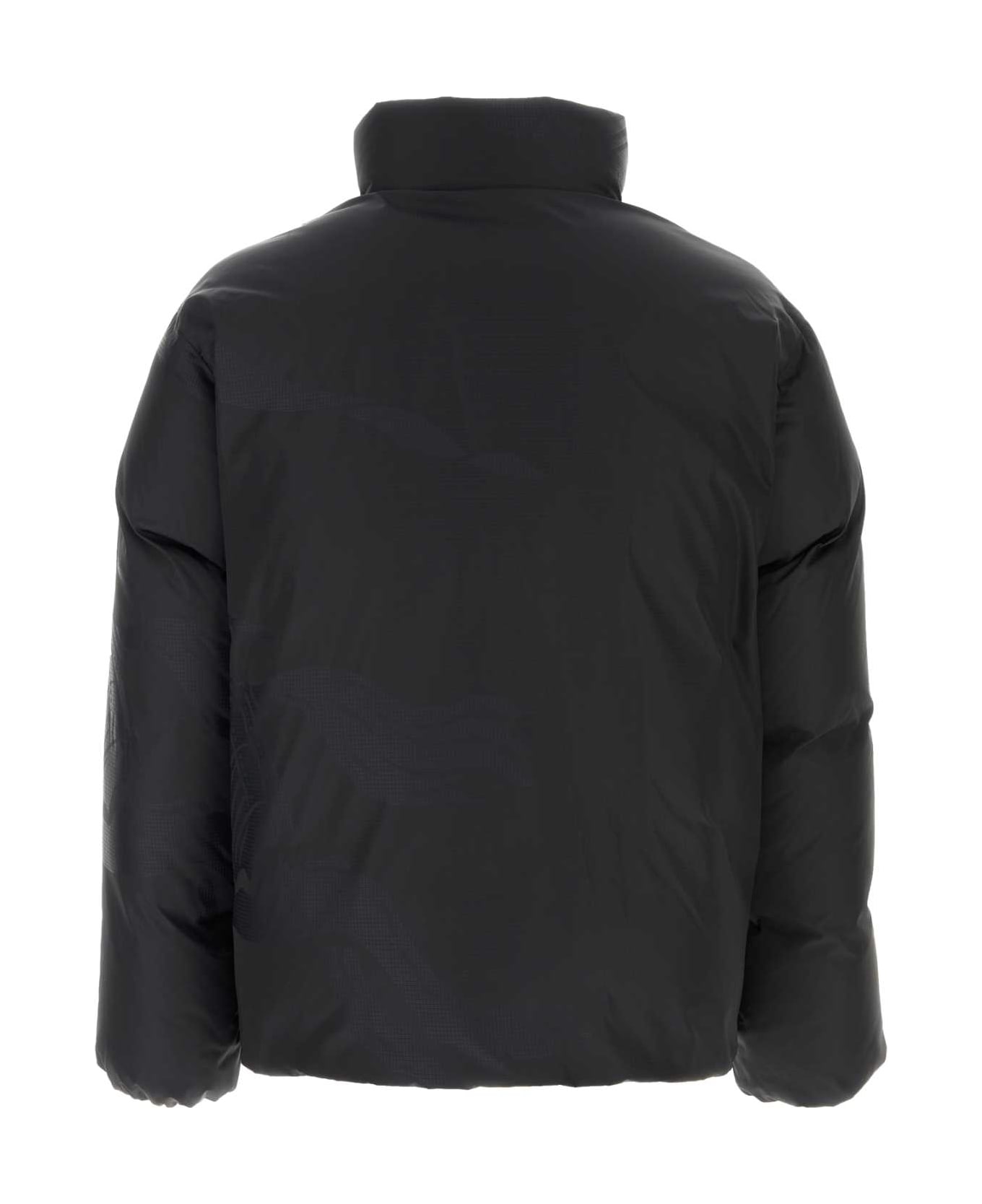 Burberry Black Nylon Down Jacket - Charcoal Ip Ptn