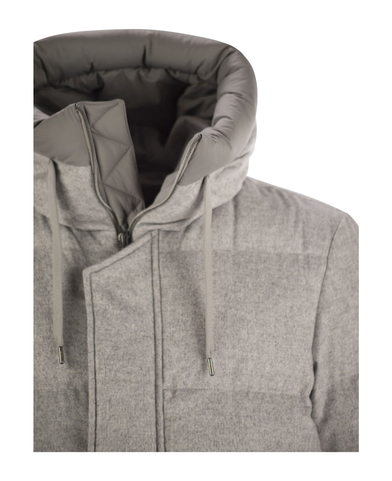 Herno Drawstring Padded Bomber Jacket - Grey