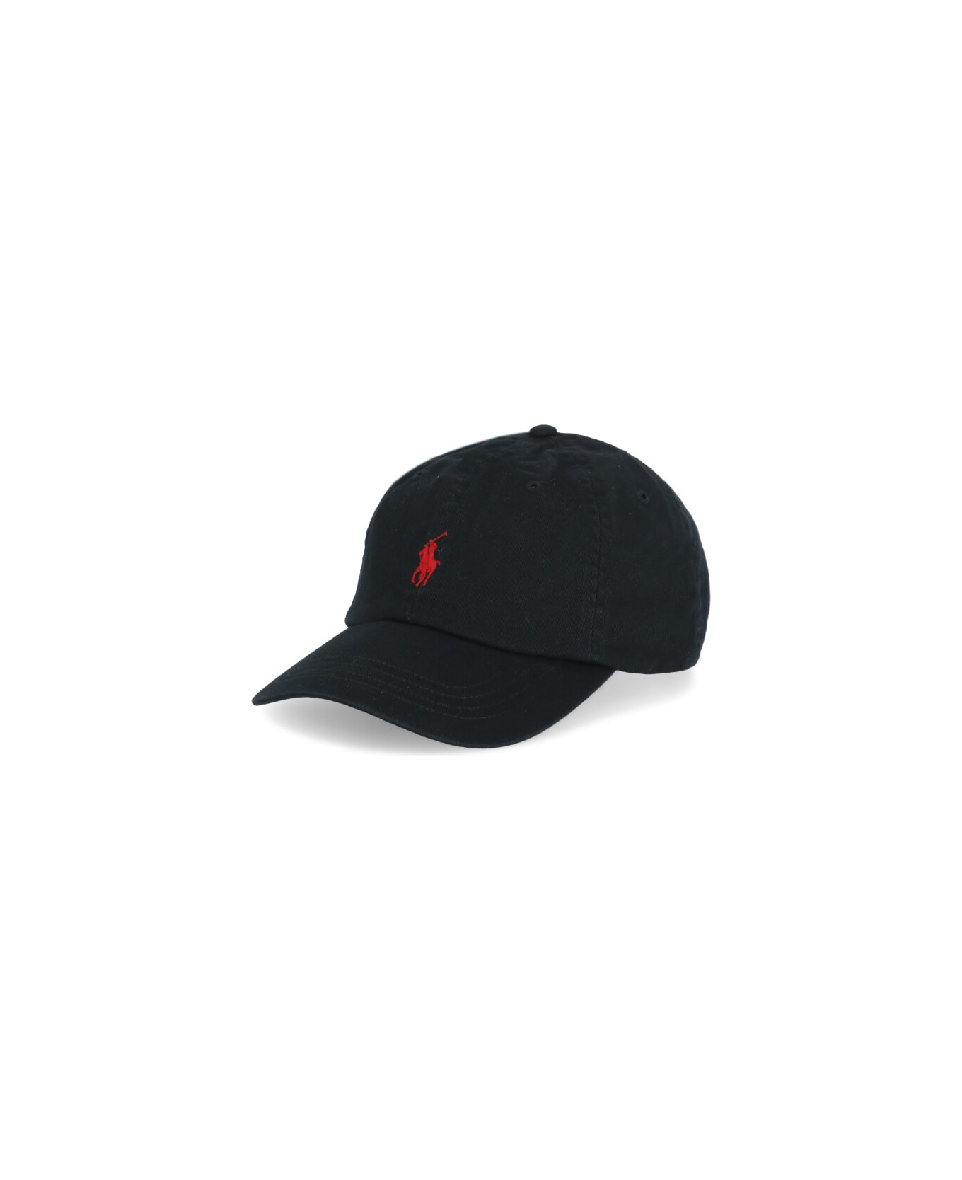 Ralph Lauren Baseball Hat With Pony - Black