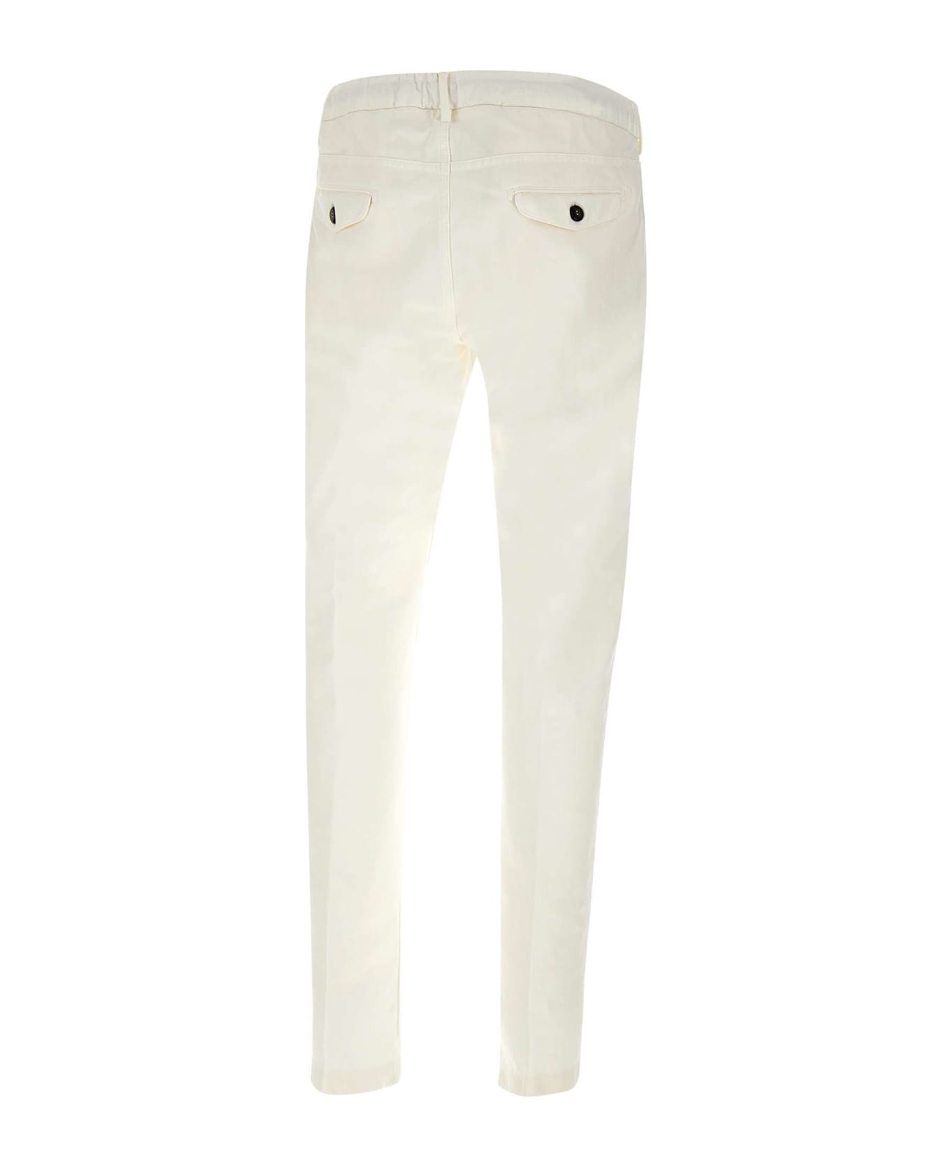 Eleventy Cotton Trousers - WHITE