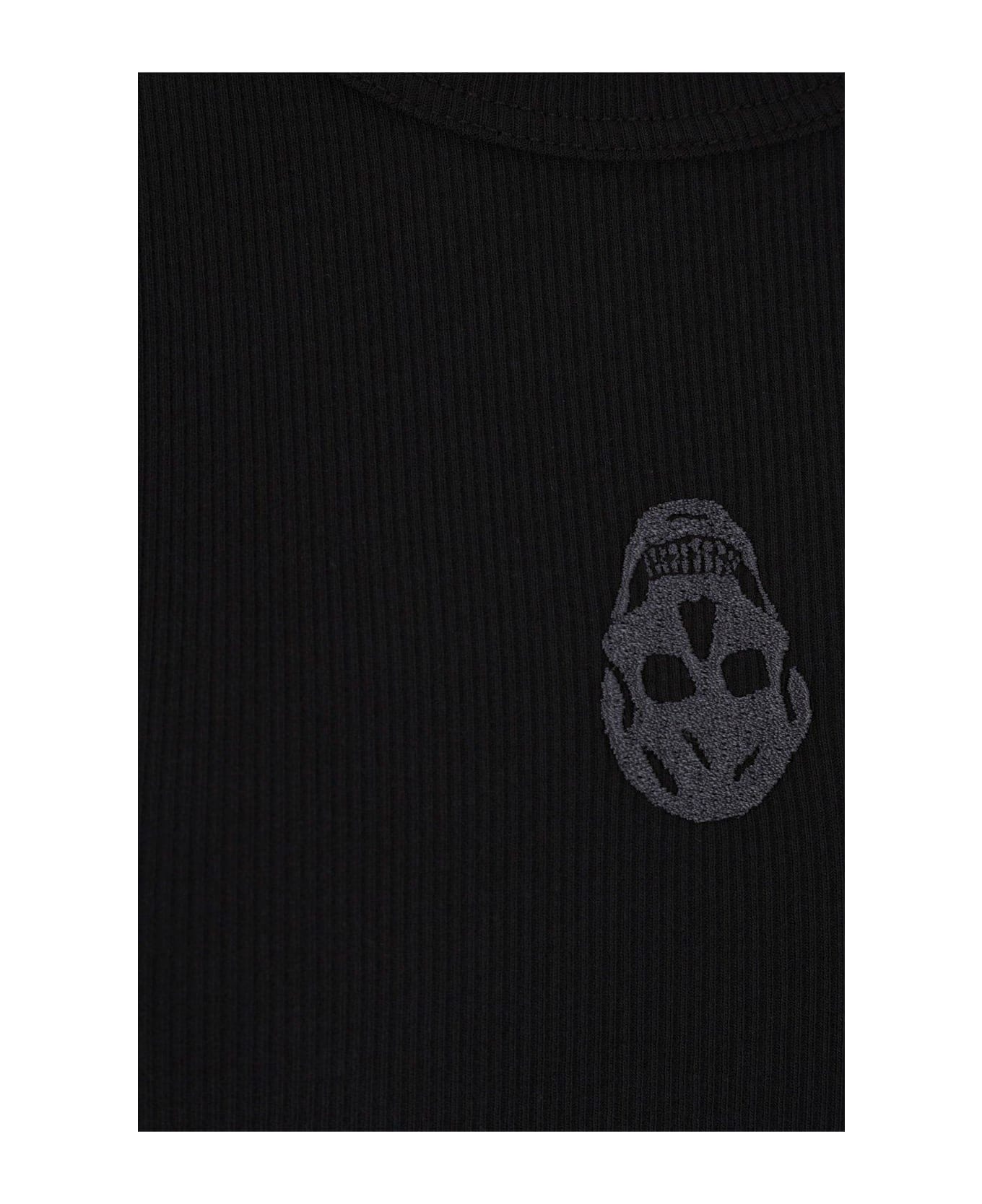 Alexander McQueen Skull Ribbed Tank Top - black